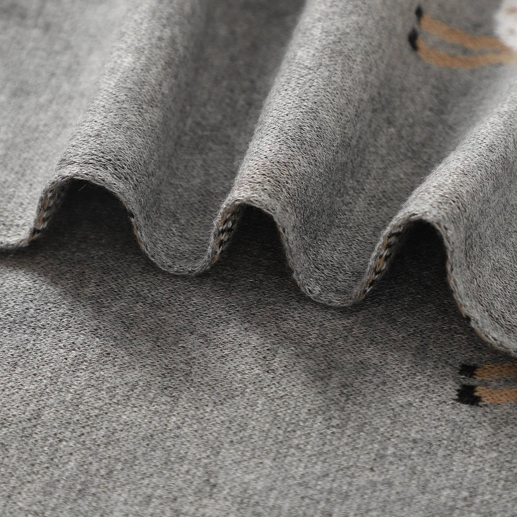 100% Luxury Cotton Receiving Swaddle Baby Blanket - Deer