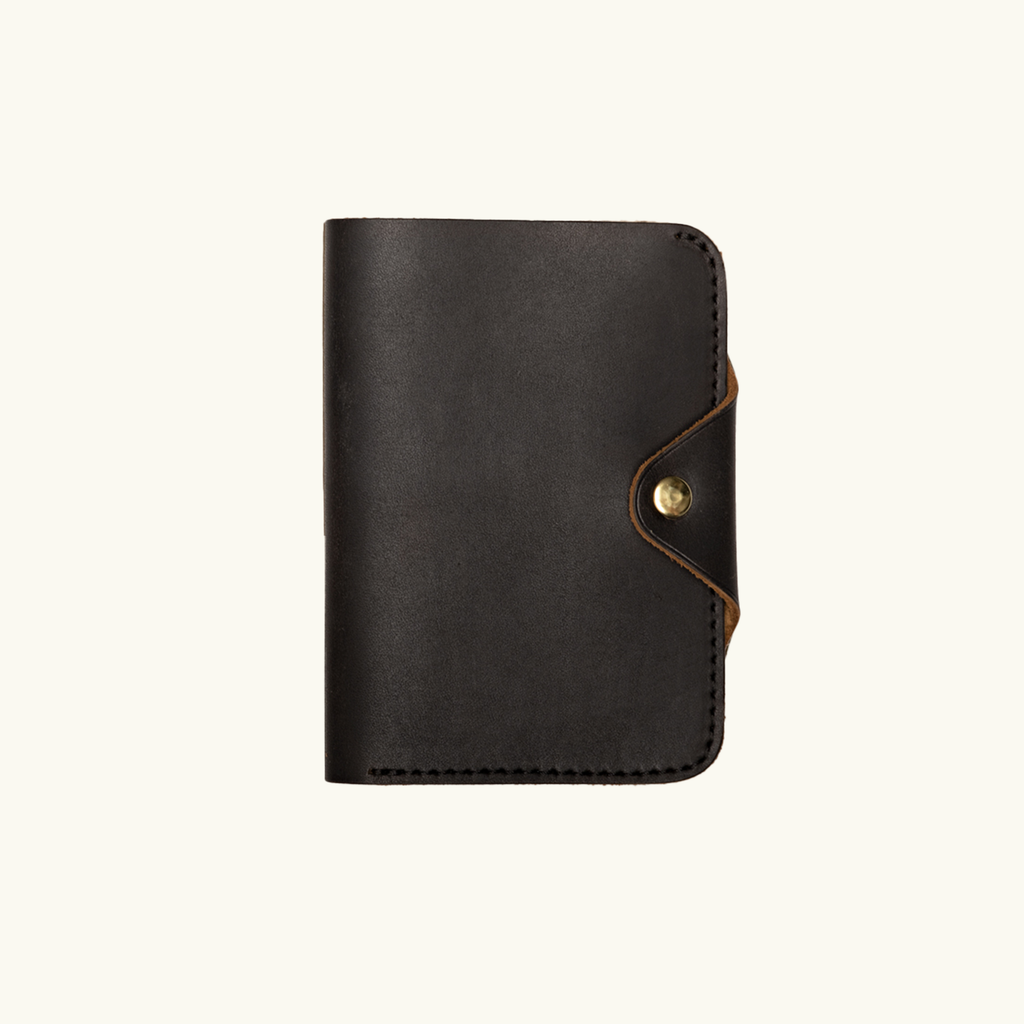 Full-Grain Leather Snap Passport Wallet