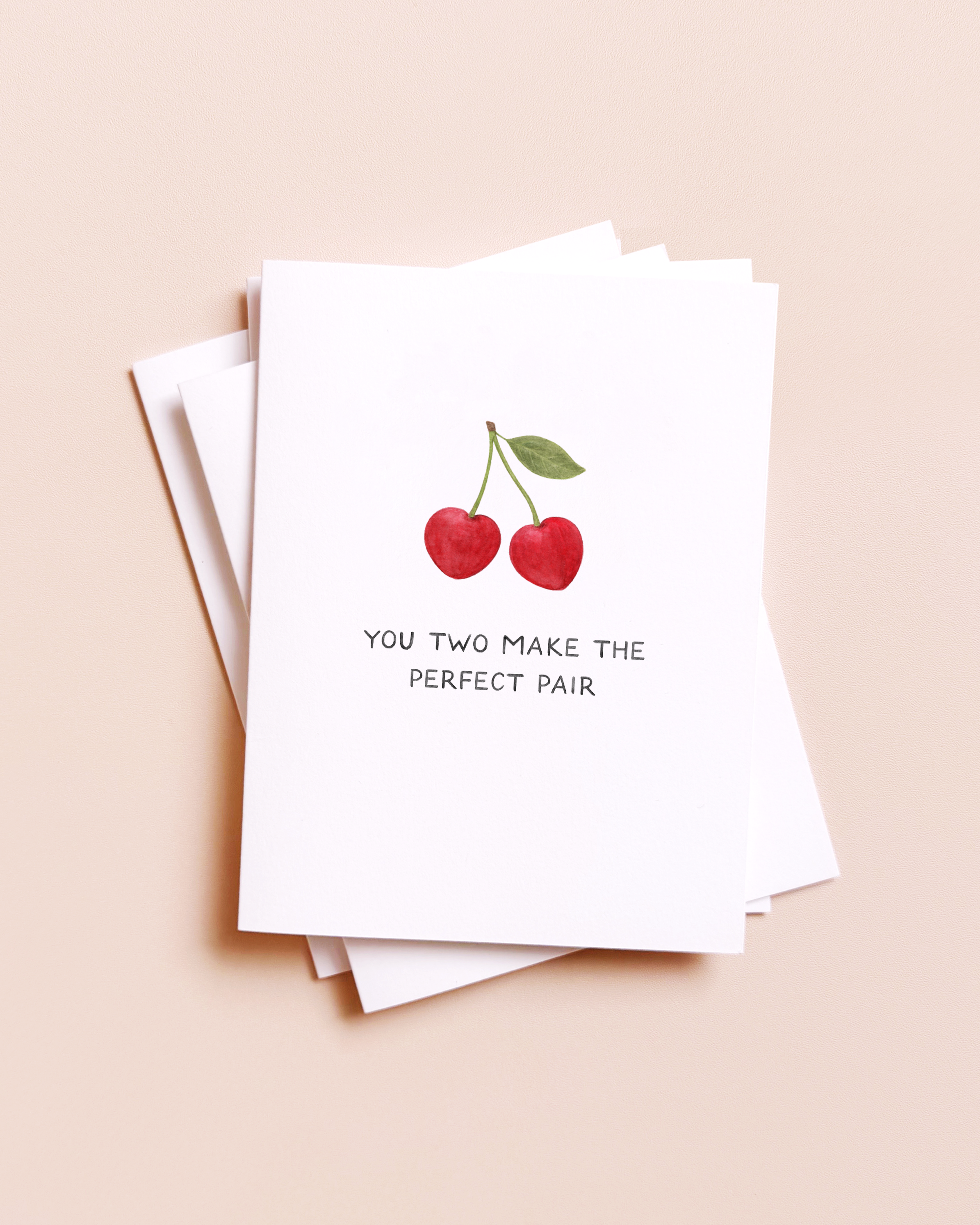 A Perfect Pair Cherries — Wedding / Engagement Season Card