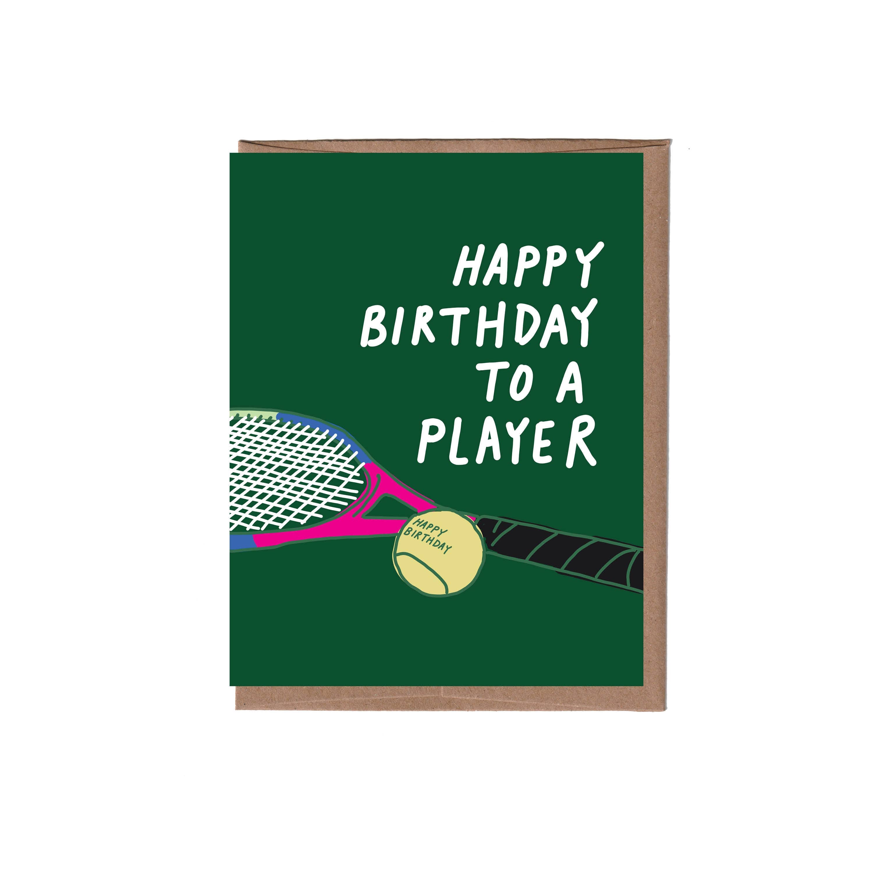 Tennis Birthday Greeting Card