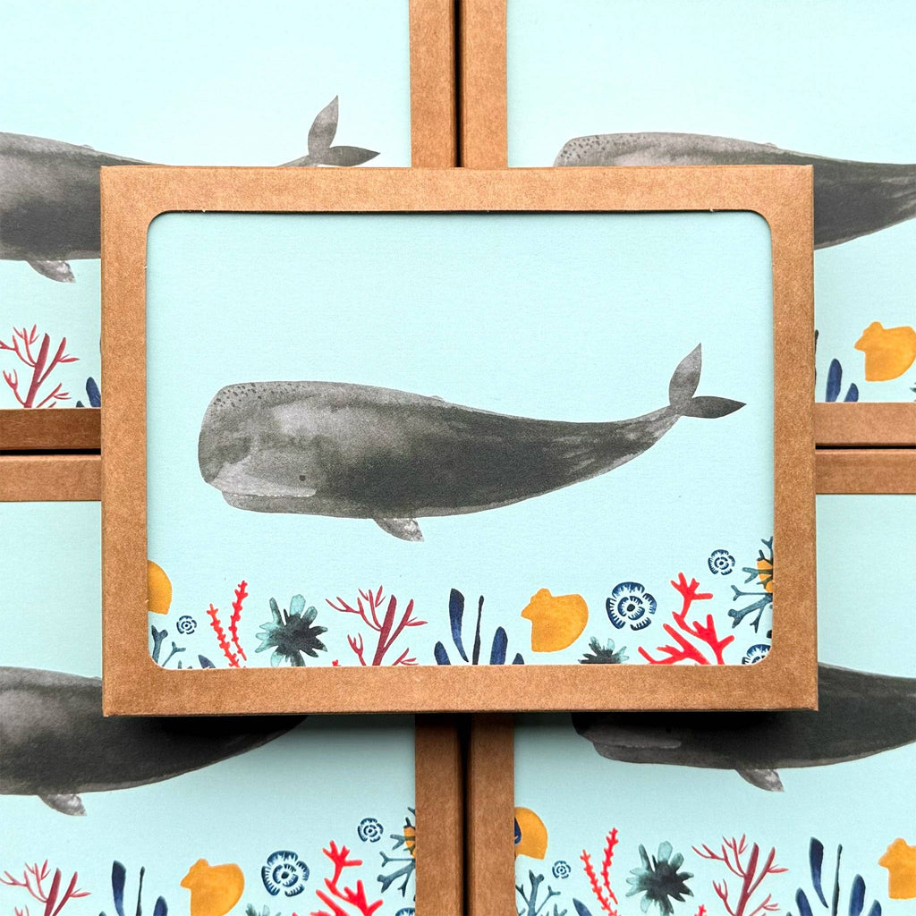 New! Whale and Sea Jewels / Boxed Note Cards