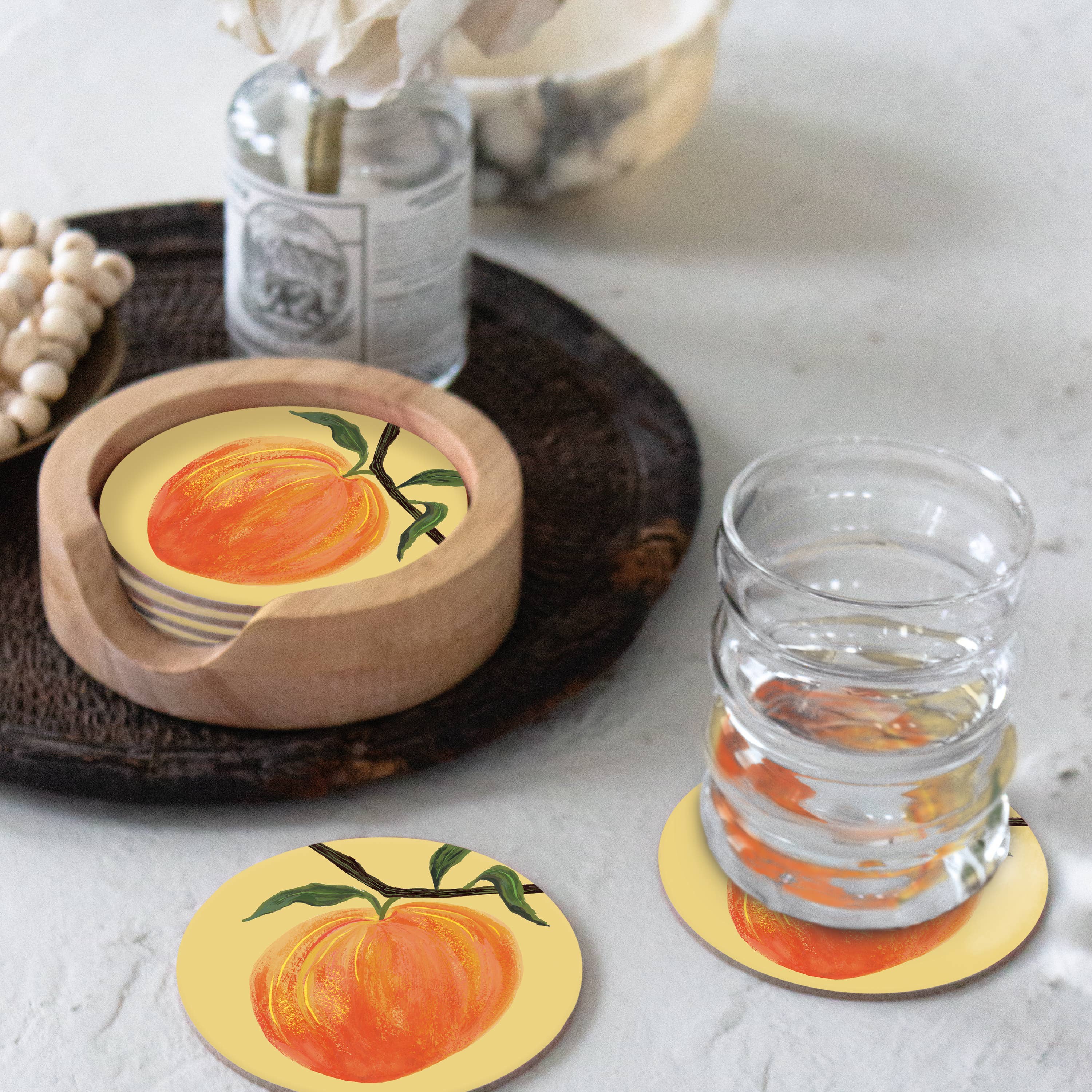 Peach Seedlings Coaster