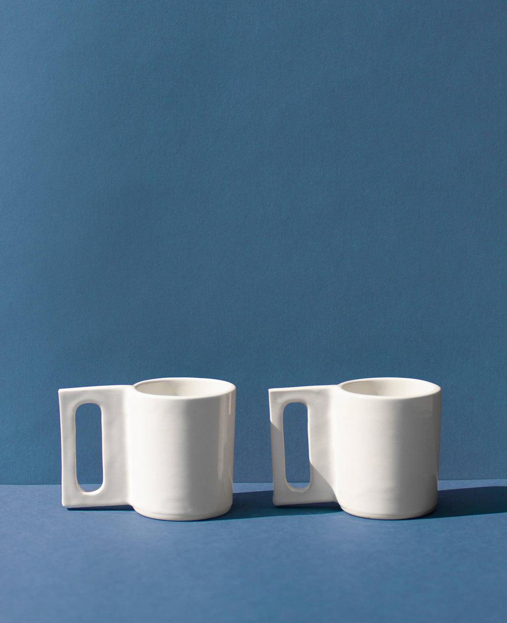 Gloss White Geo Mug