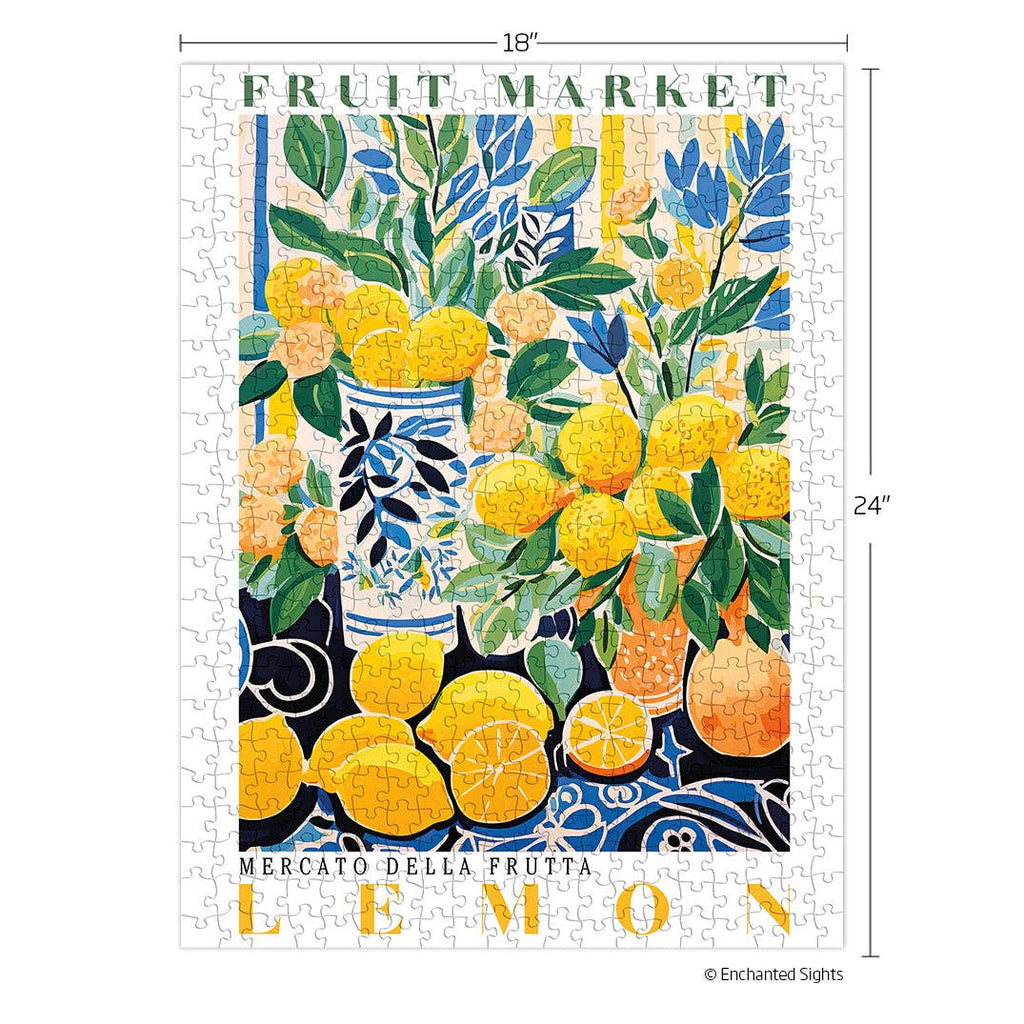 Fruit Market Lemons 500 Piece Puzzle, Mother's Day Gift
