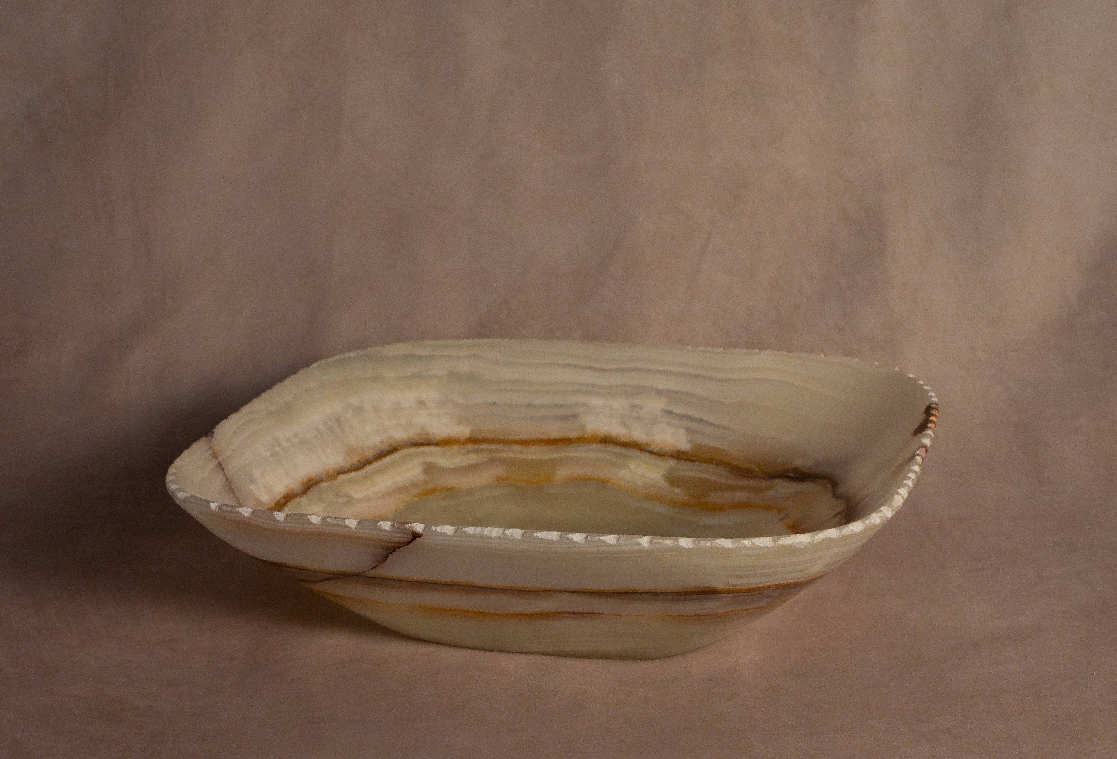 Organic Signature Decorative Onyx Bowl - Light Green - Onyx