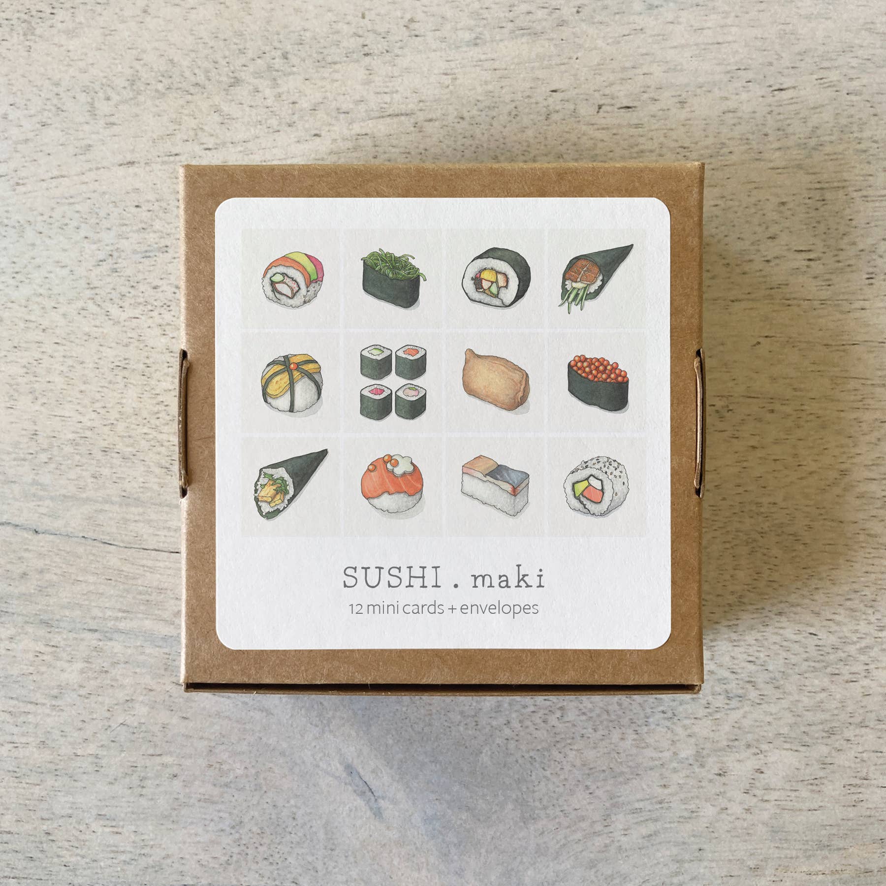 Mini Cards Set / Sushi . Maki