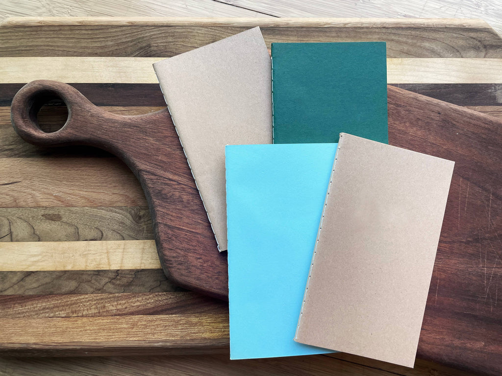 Blank Mini Saddle Stitch Notebooks | Stitched Booklets: Persimmon
