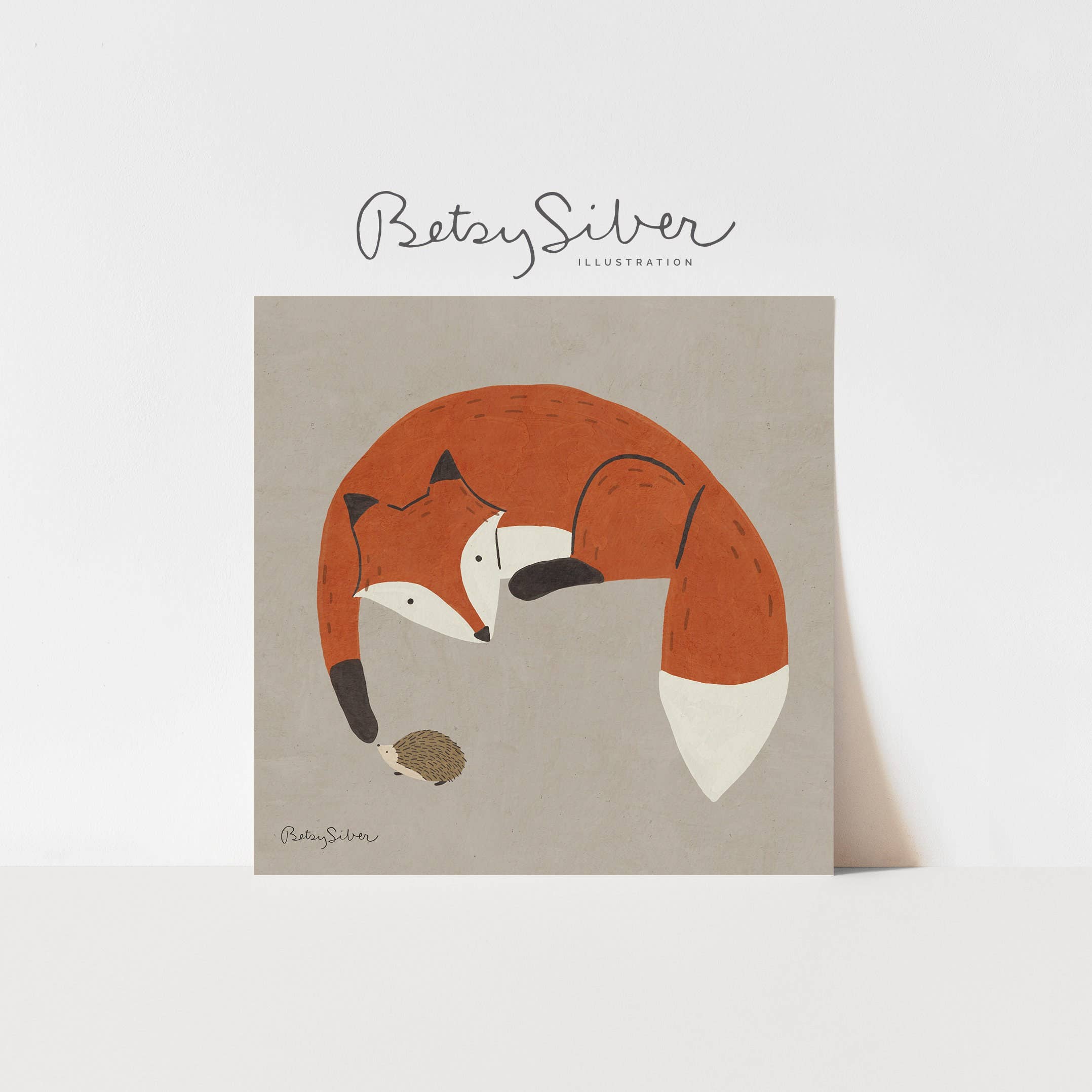 Fox and Hedgehog Art Print