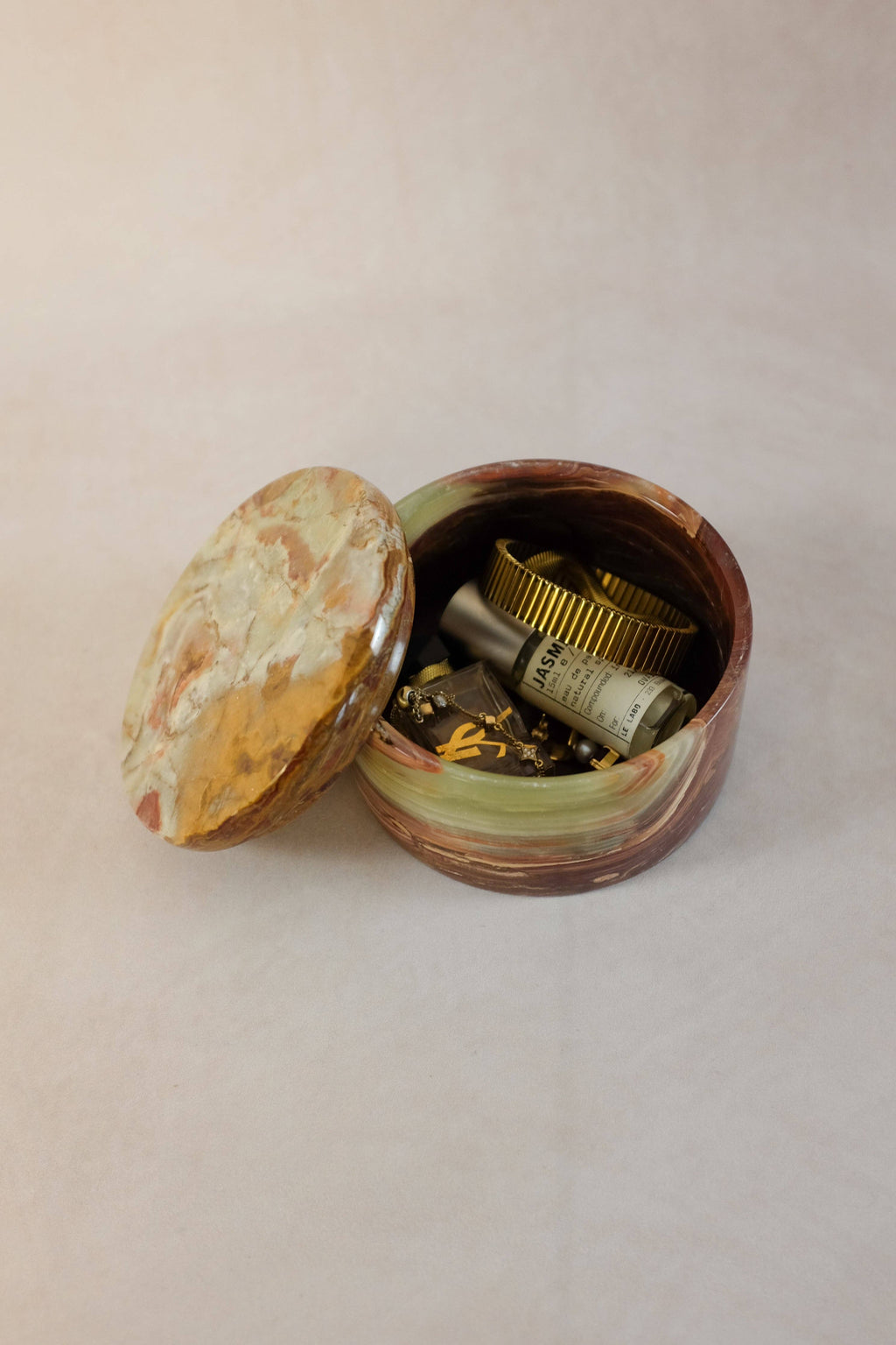 Small Trinket Box - Onyx Multi Green