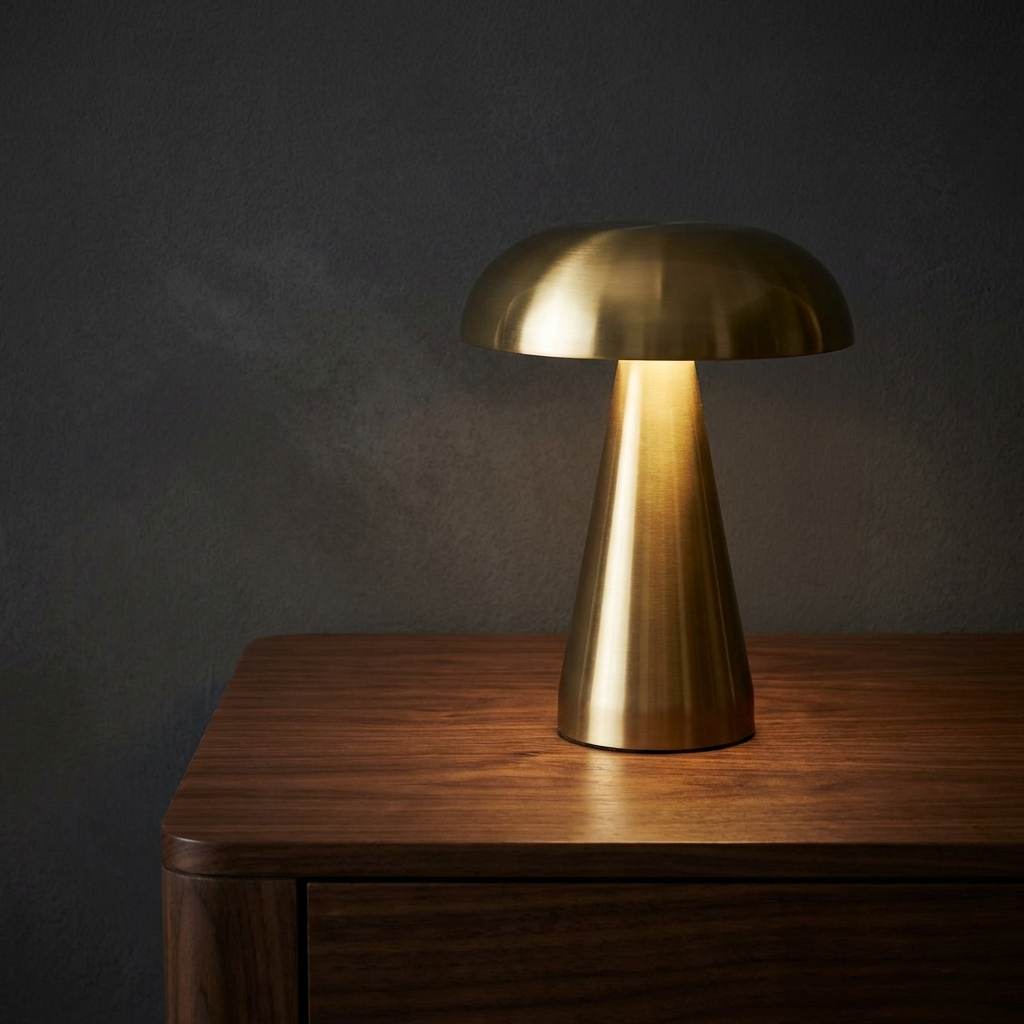 Metallic Mushroom Table Lamp