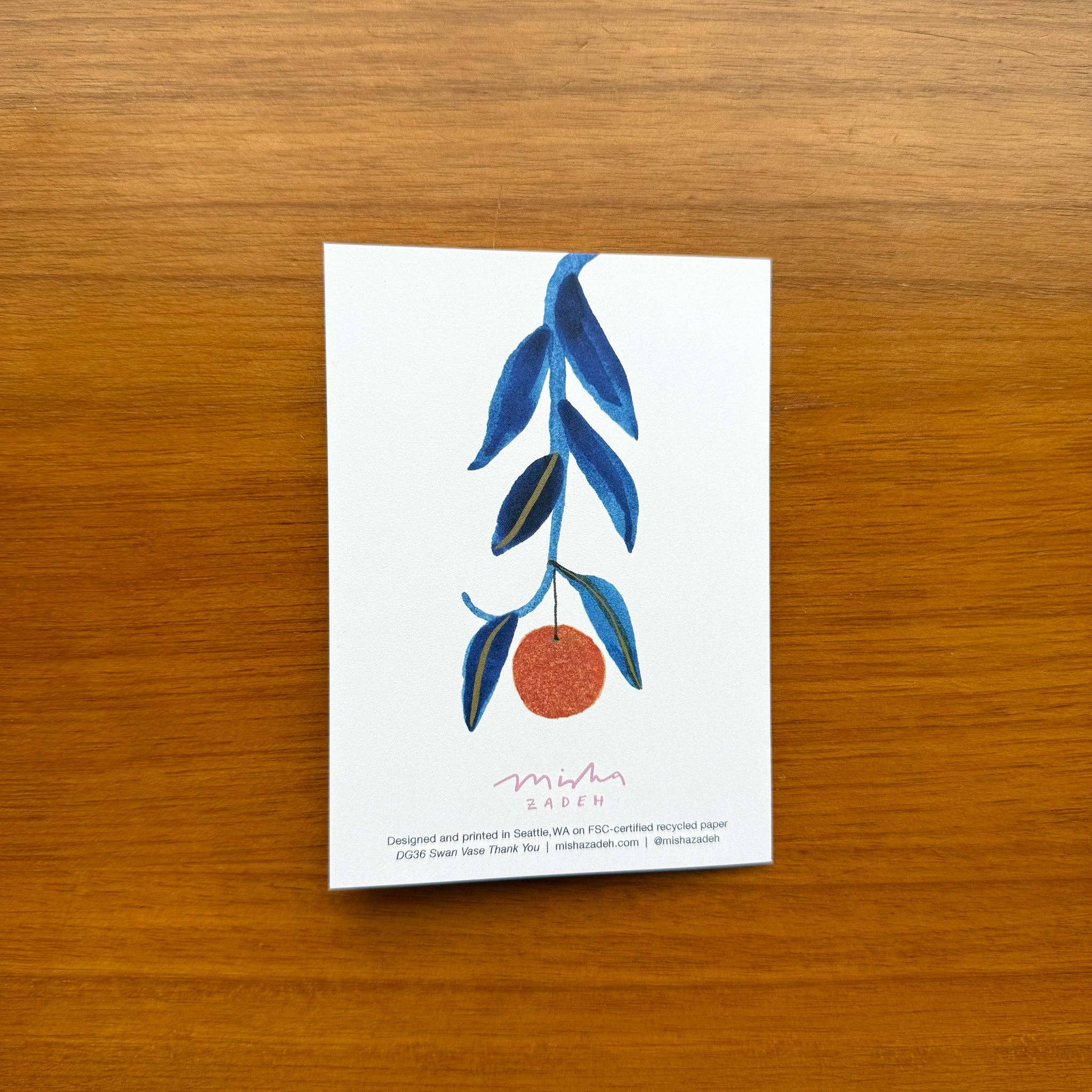 Swan Vase / Boxed Thank You Note Cards