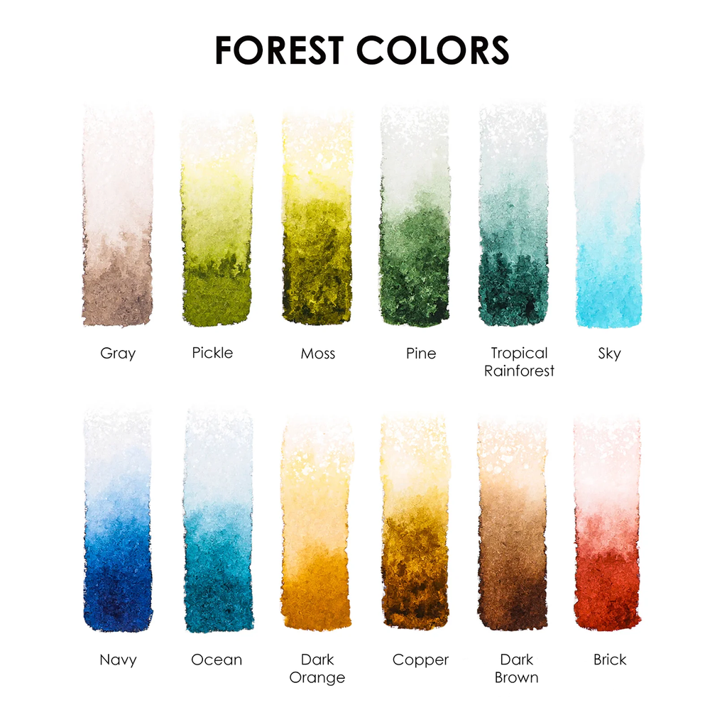 Watercolor Pocket Set Of 12 With Brush