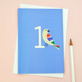 1st Birthday Number Greetings Card
