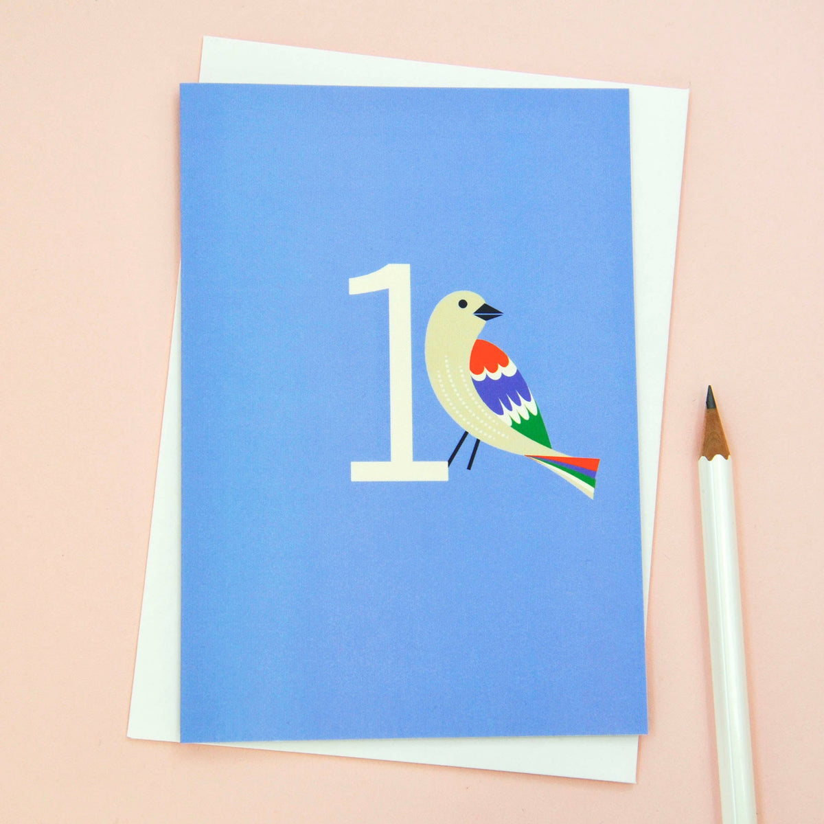 1st Birthday Number Greetings Card