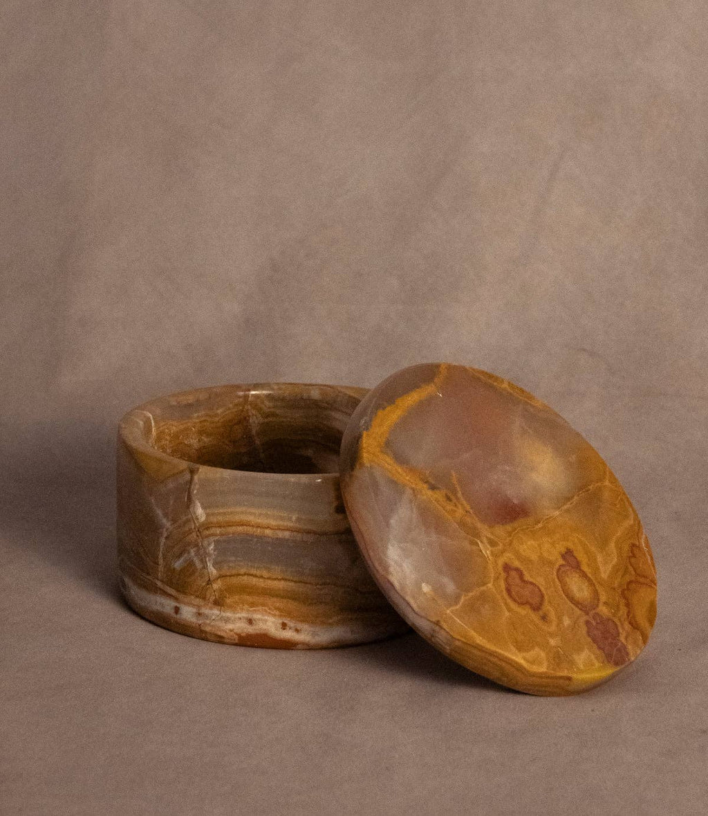 Small Trinket Box - Onyx Multi Green