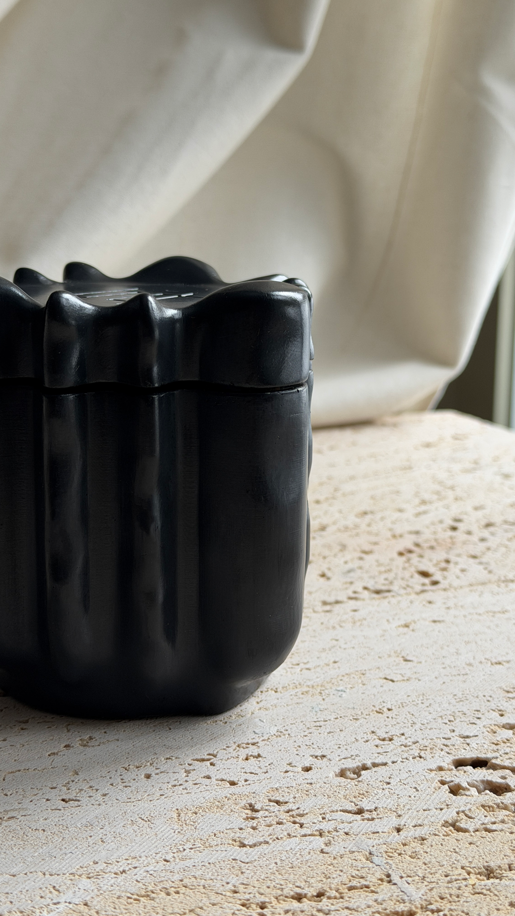 FICUS no. 2 - coconut wax candle in hand cast concrete jar