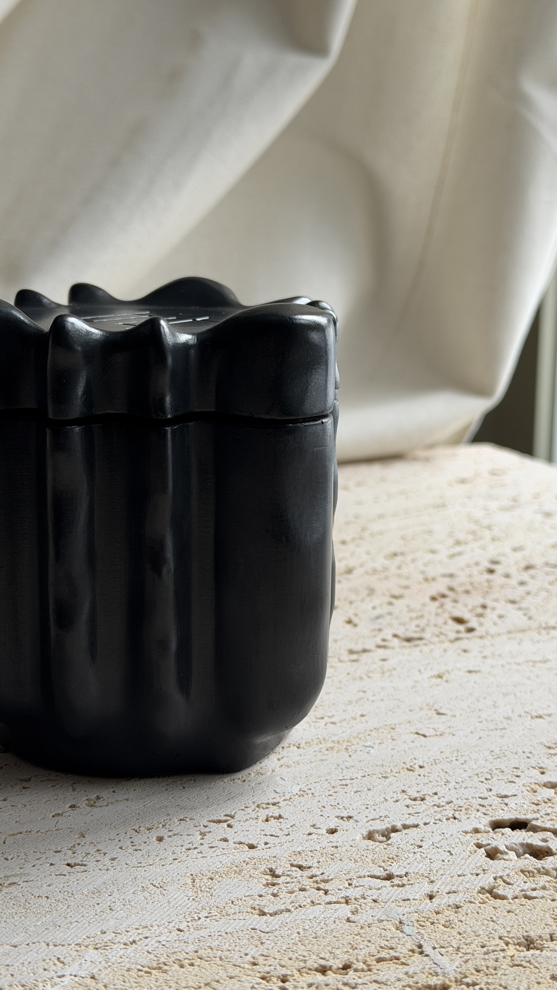 FICUS no. 2 - coconut wax candle in hand cast concrete jar