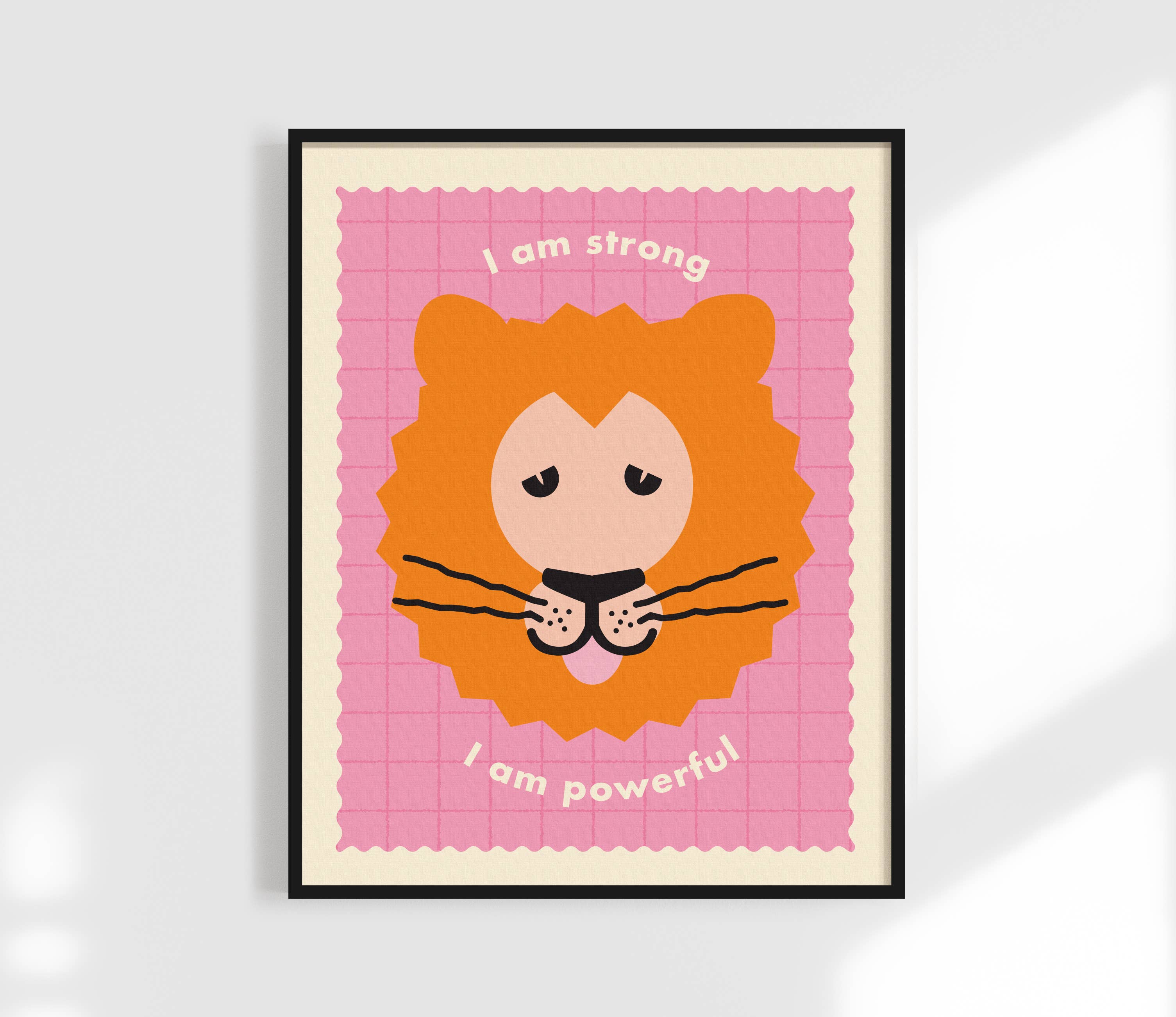 I Am Powerful Print -  Kids Affirmation Animal Art
