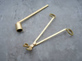 Candle Care Accessory Set: Gold Wick Trimmer and Snuffer
