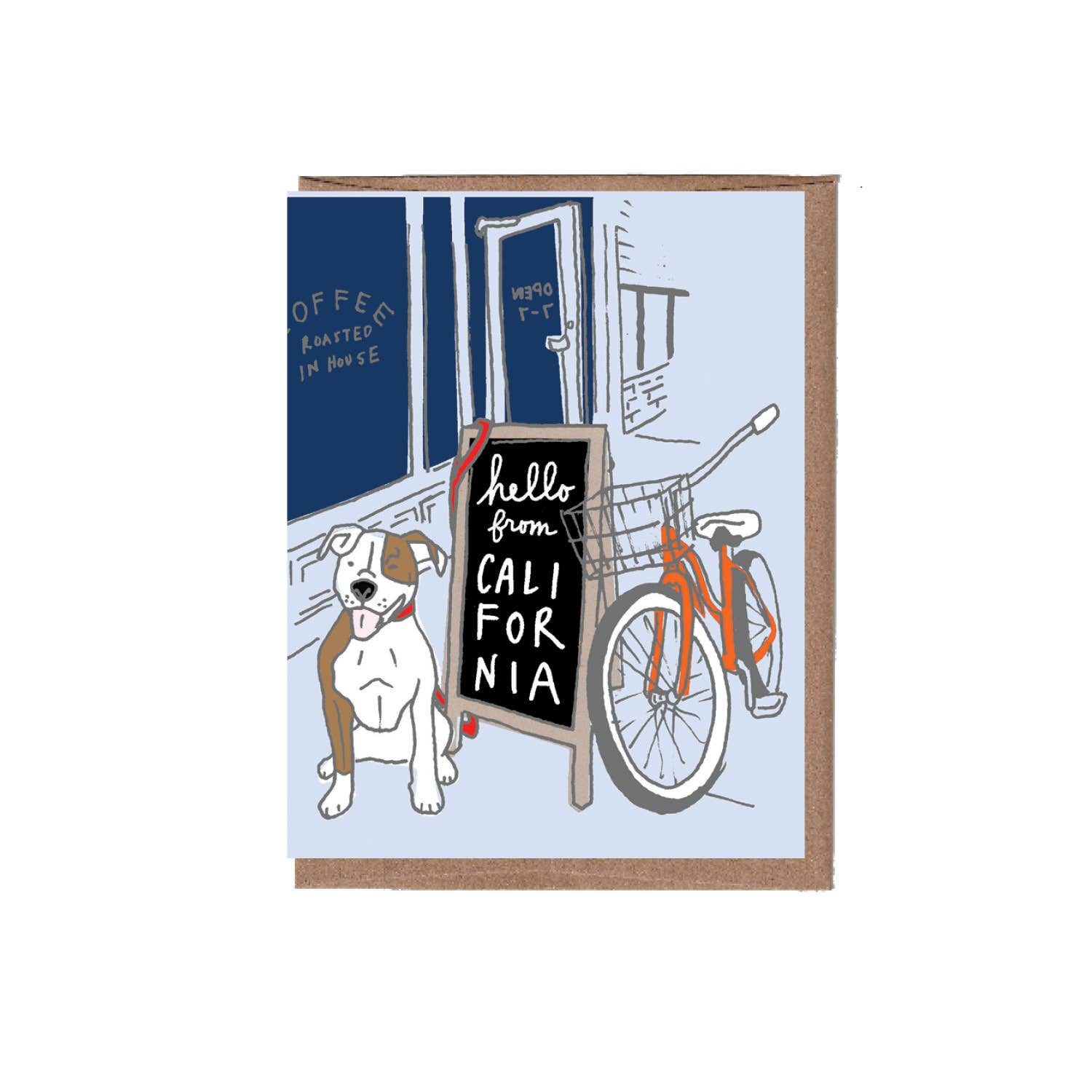 City/State Coffee Shop Greeting Card