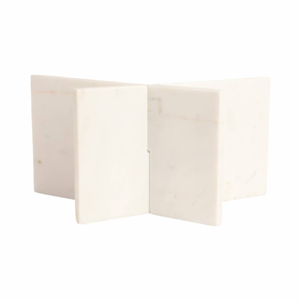 Bookstand - White Marble Decorative Sturdy And Chic, 14 in.