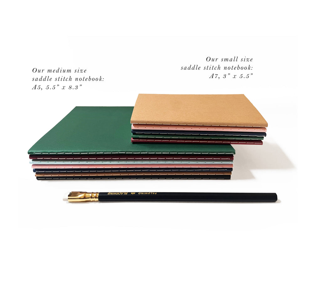 Blank Mini Saddle Stitch Notebooks | Stitched Booklets: Persimmon