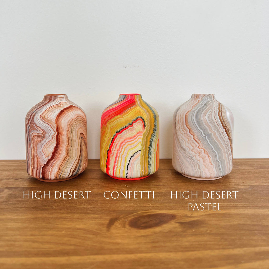 Hand Painted Marble Bud Vase