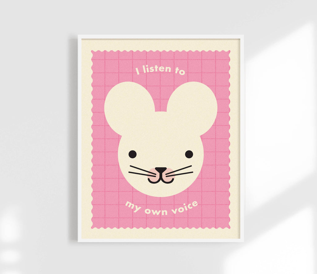 I Listen To My Own Voice Print - Kids Affirmation