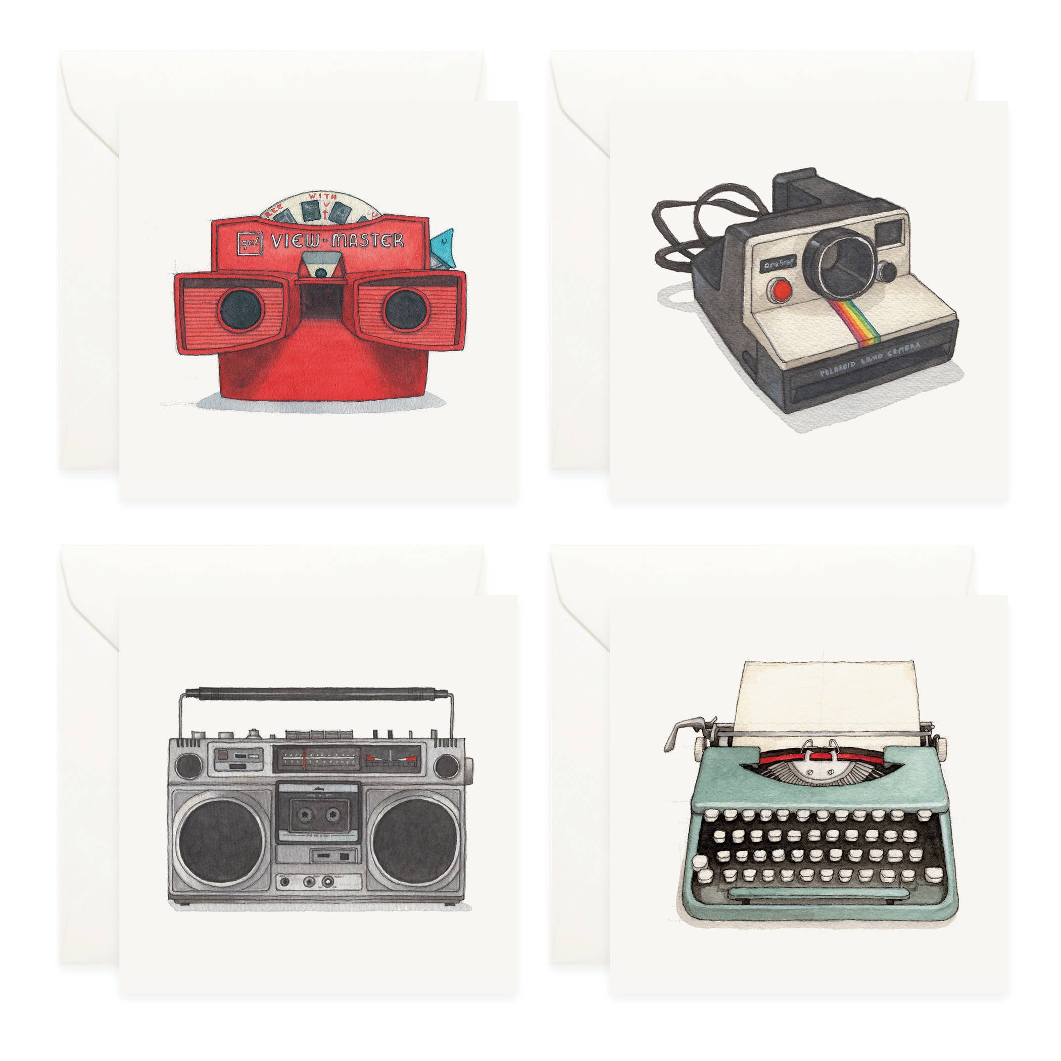 Mini Cards Set / Retro Objects