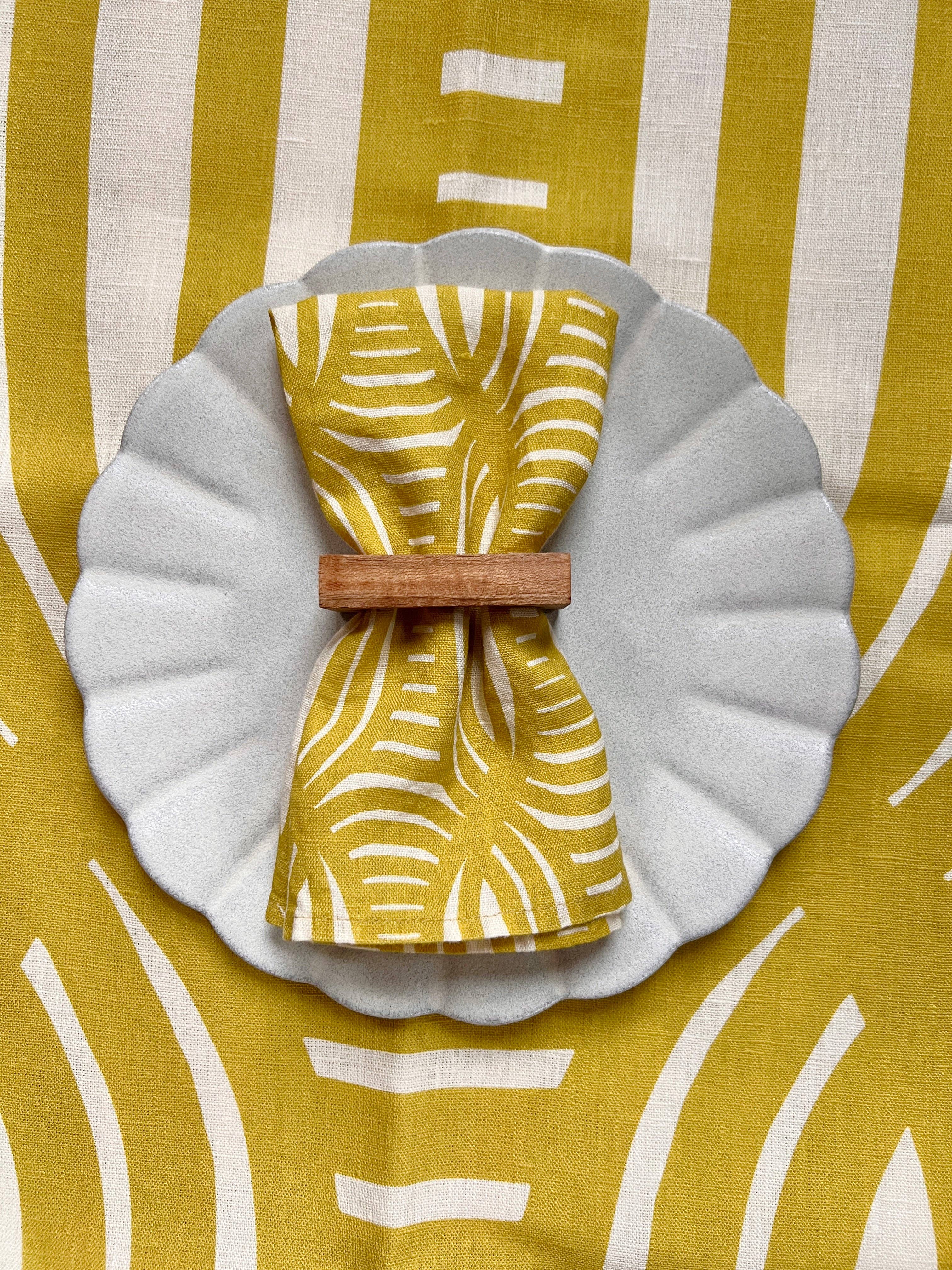 Summer Weave linen napkin, yellow, SET OF 4