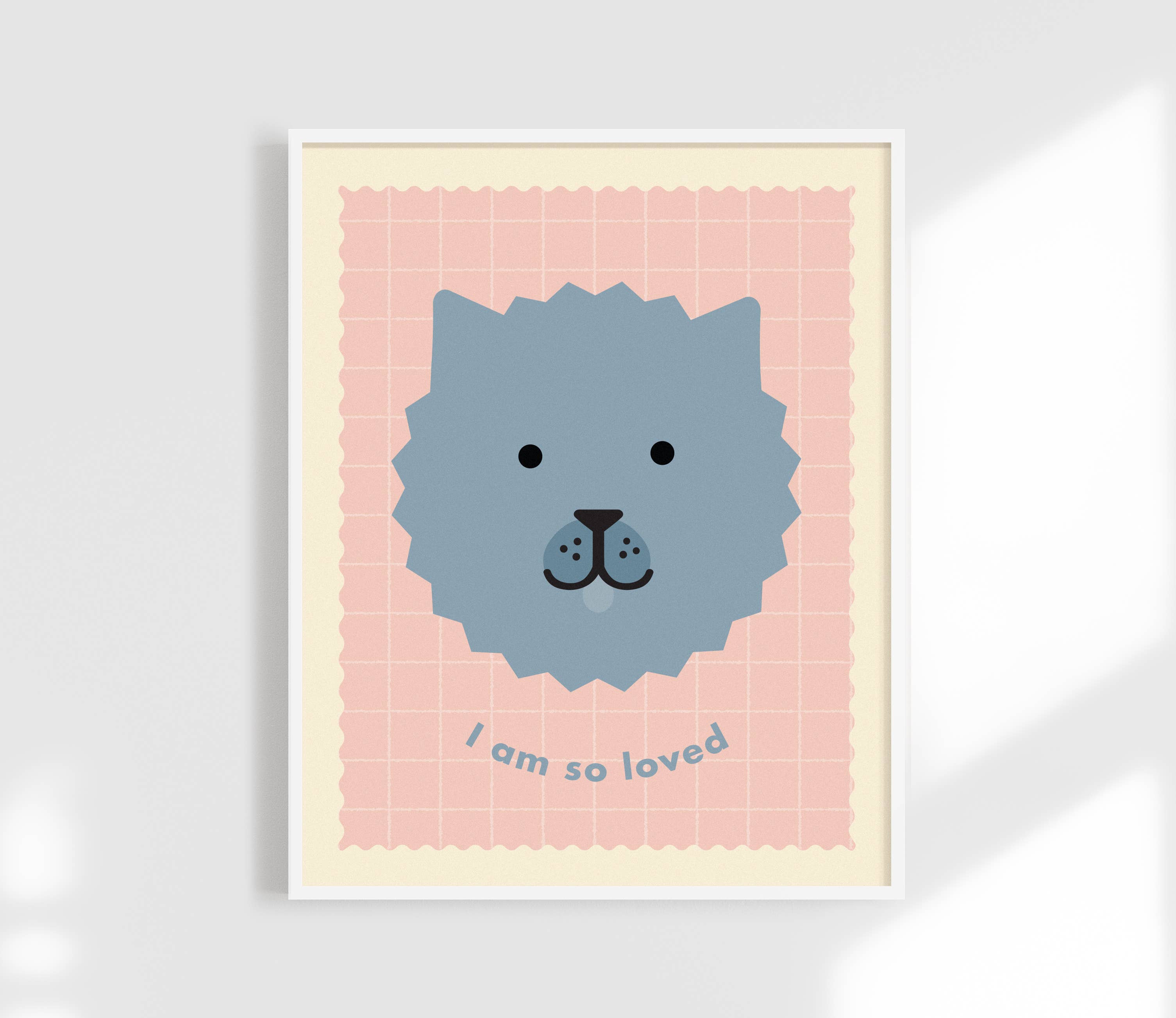 I Am So Loved Print - Cute Dog Affirmation Kids Print