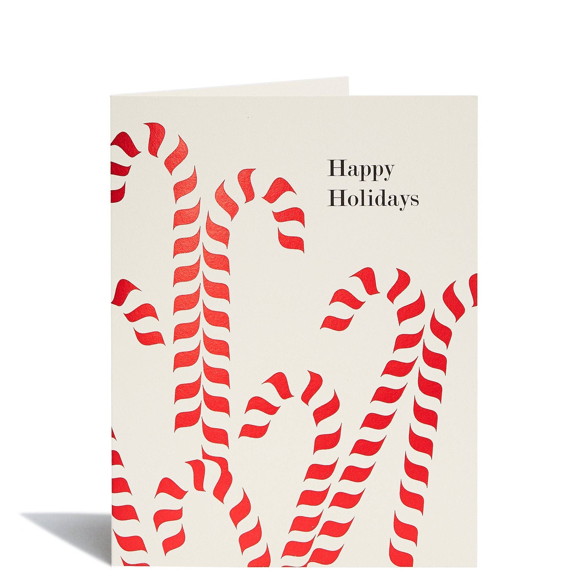 Red Foil Candy Canes | Happy Holidays