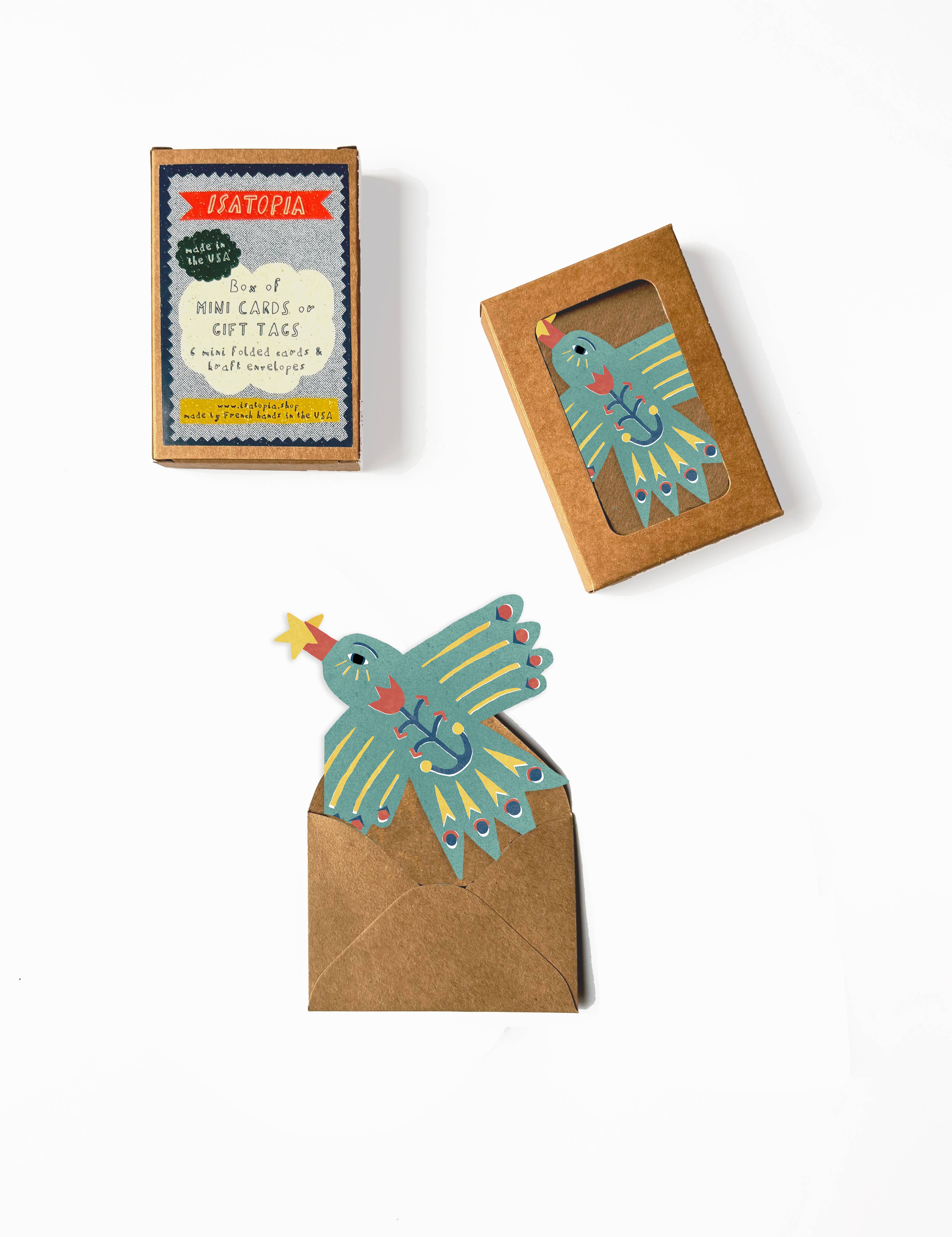 Messenger Bird Mini Cards - box of 6