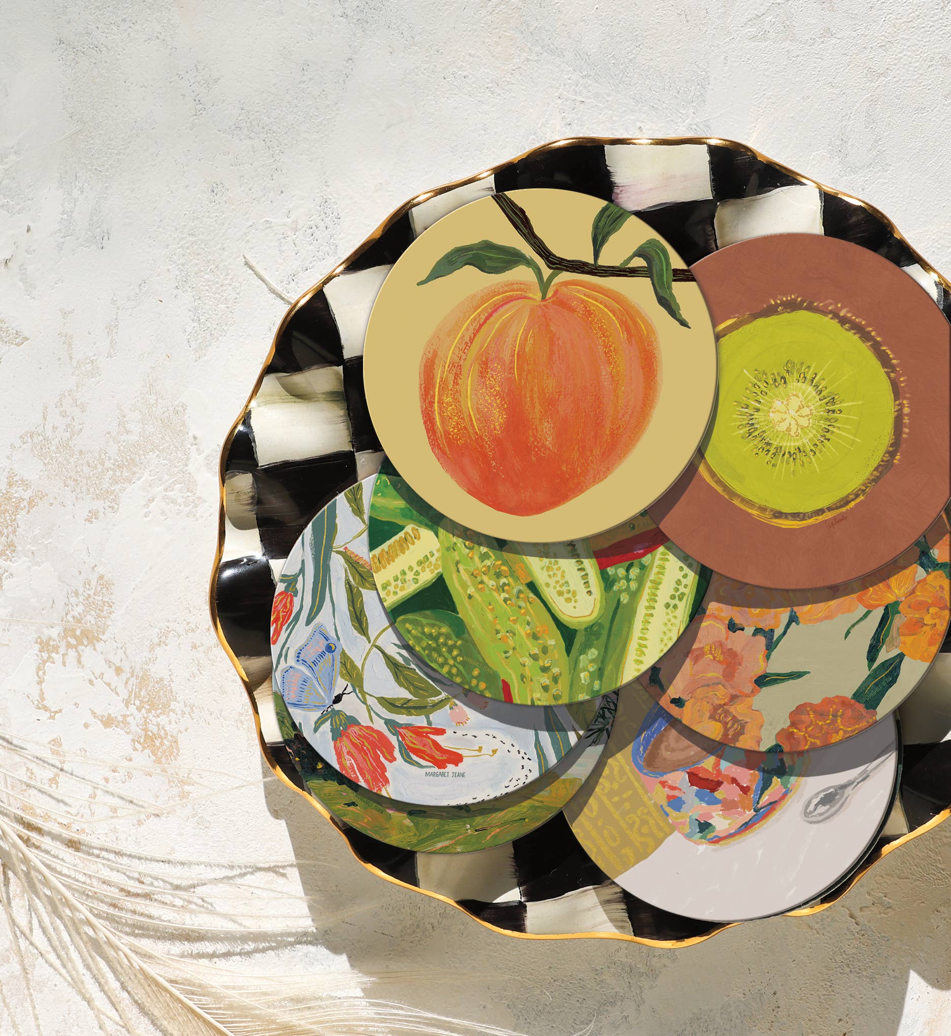 Peach Seedlings Coaster