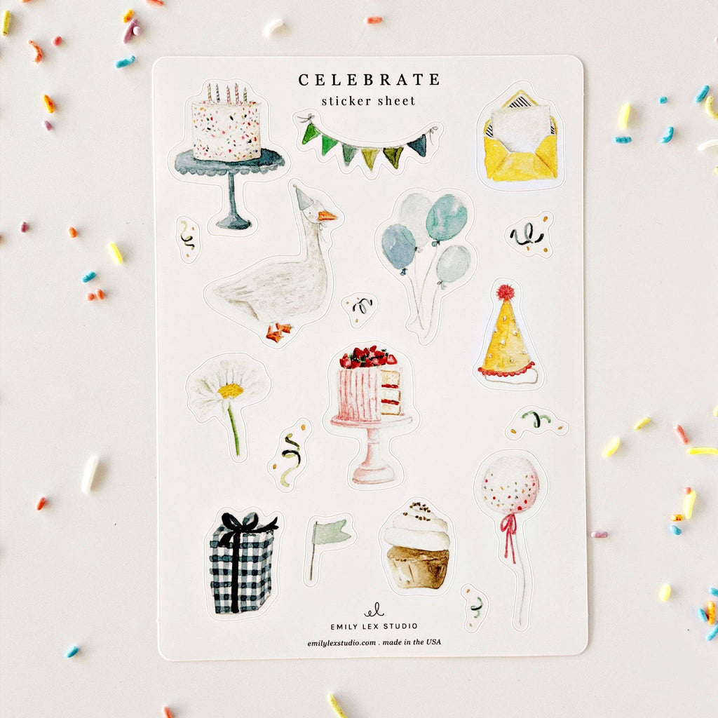 Celebrate sticker sheets