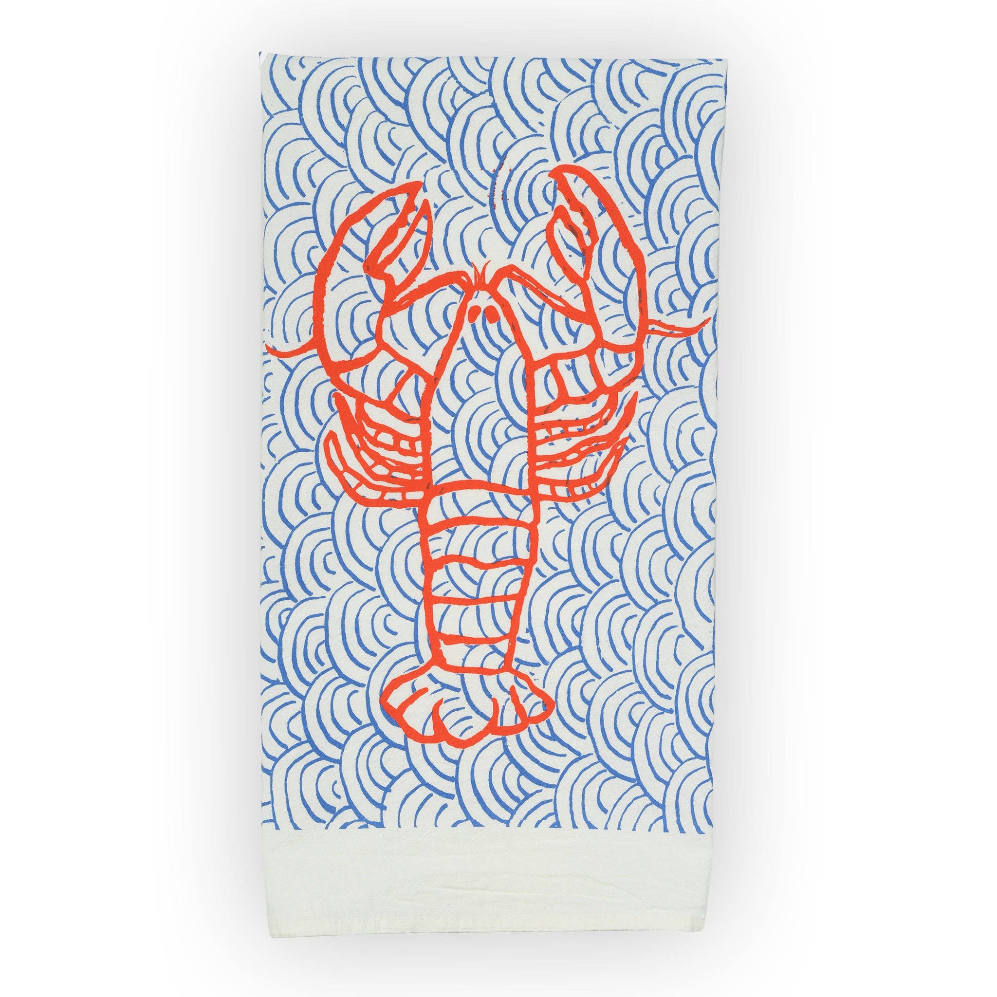 Lobster in the sea tea towel