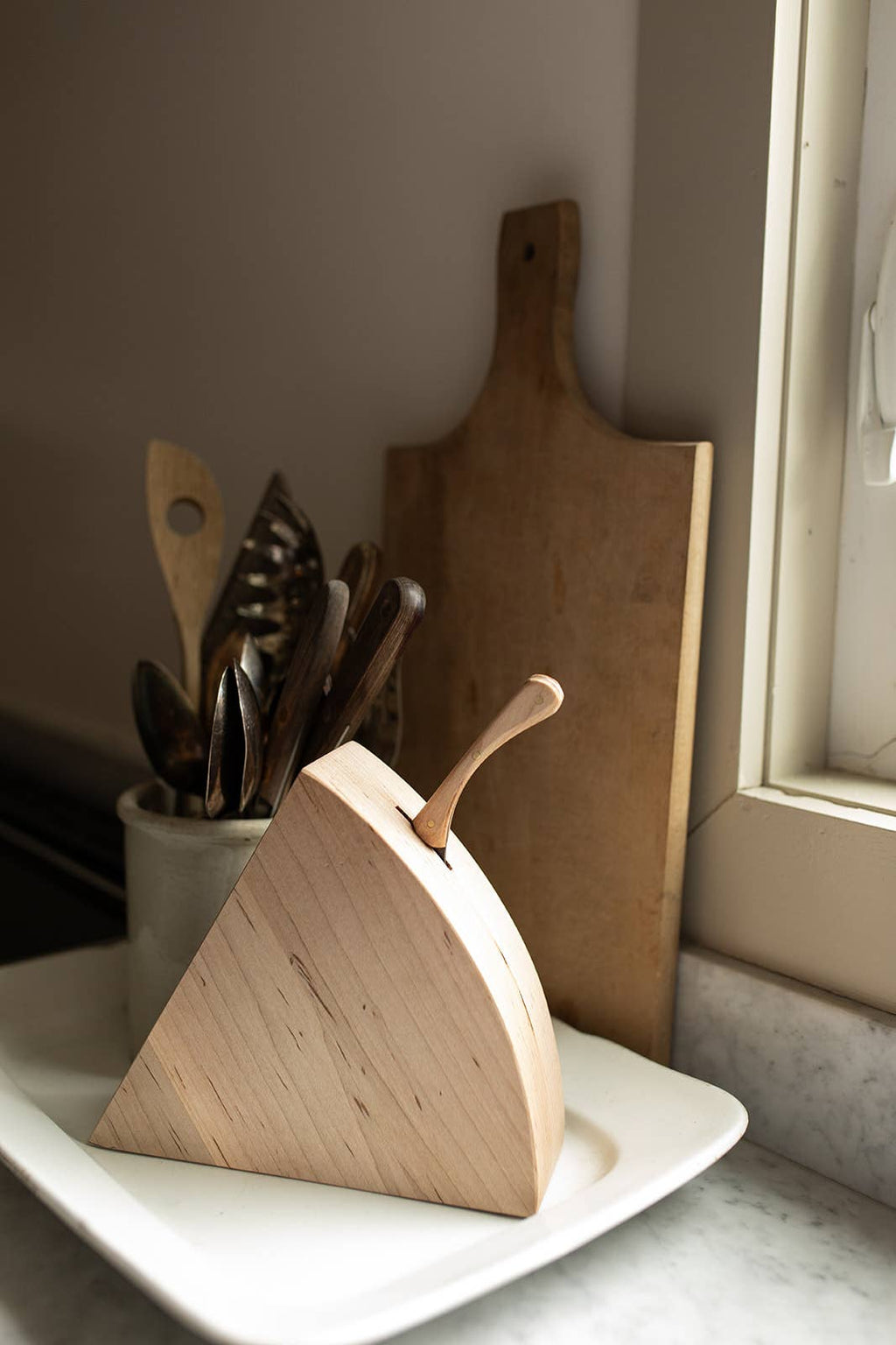 The Cheese Block with Hand Forged Spreader
