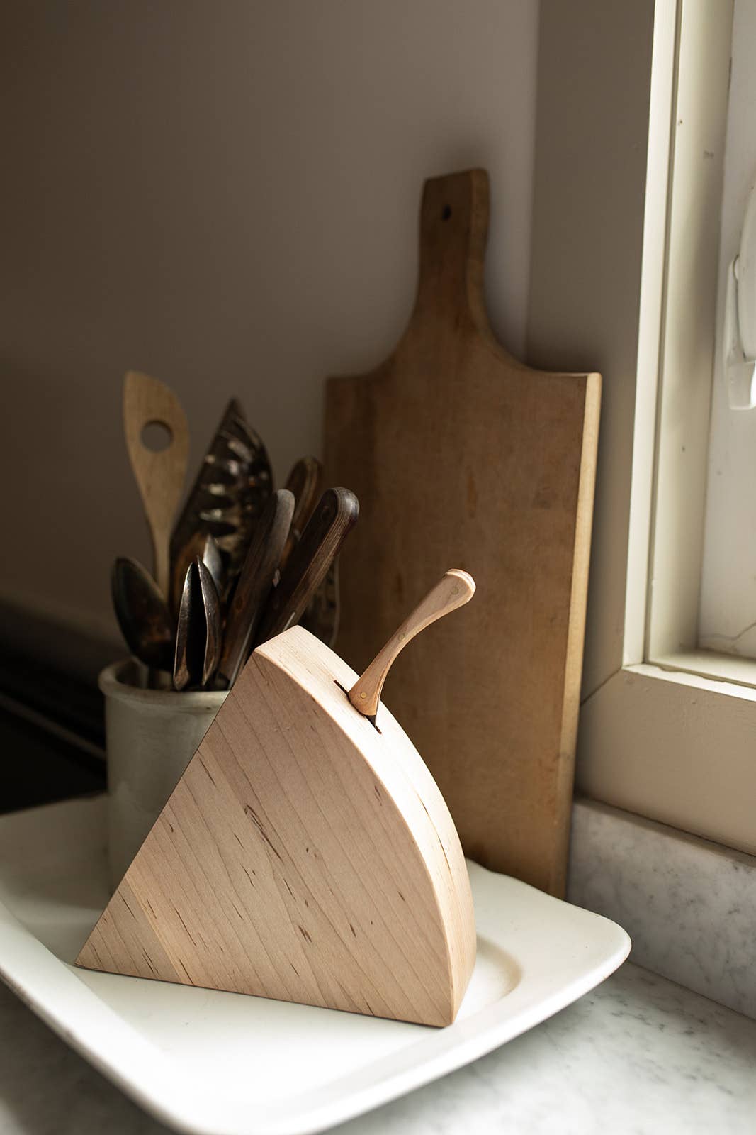 The Cheese Block with Hand Forged Spreader