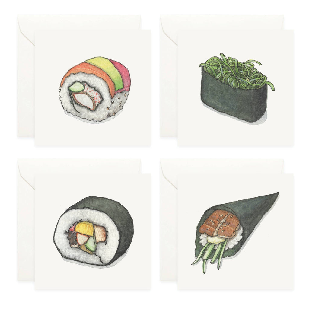 Mini Cards Set / Sushi . Maki