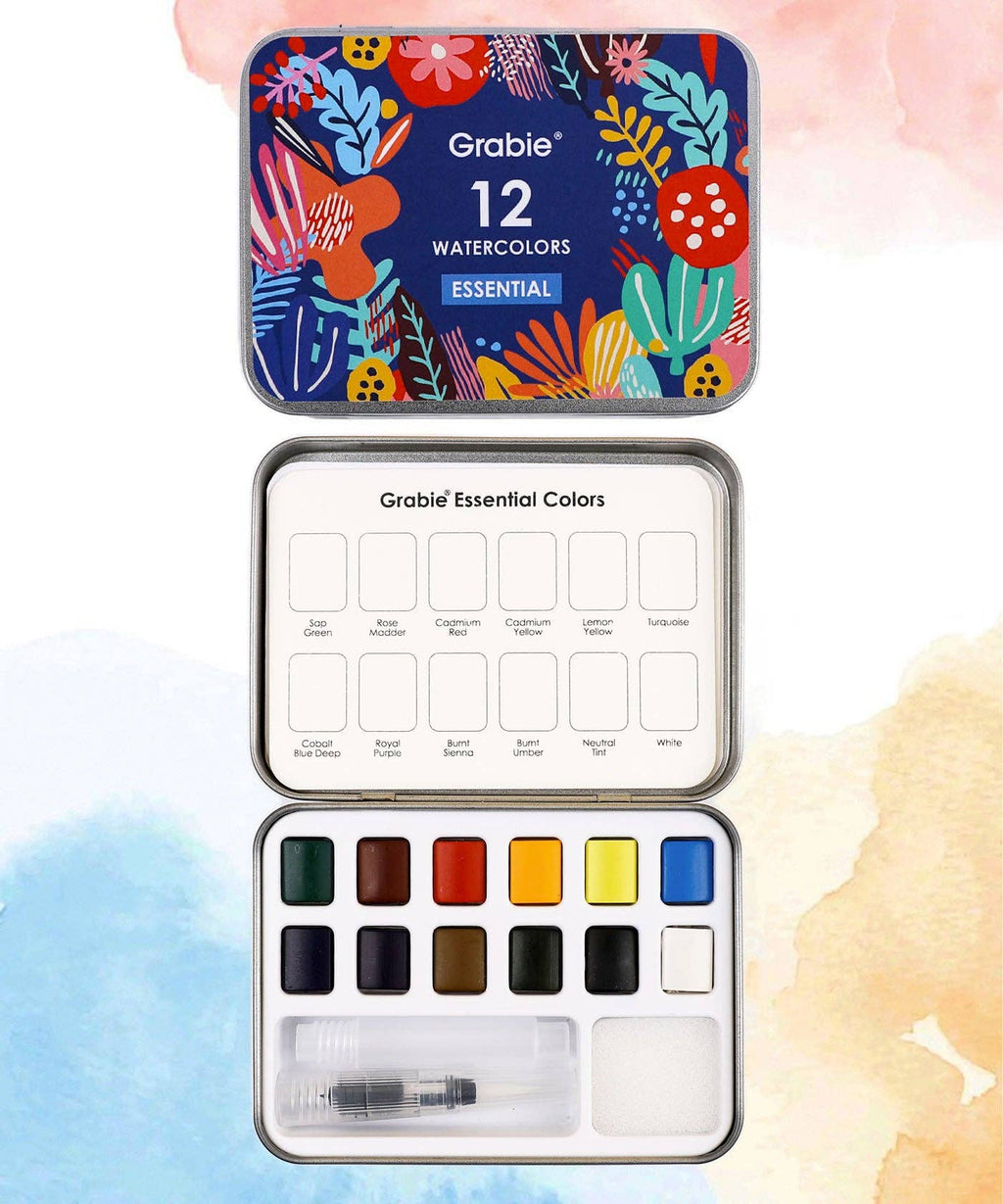 Watercolor Pocket Set Of 12 With Brush