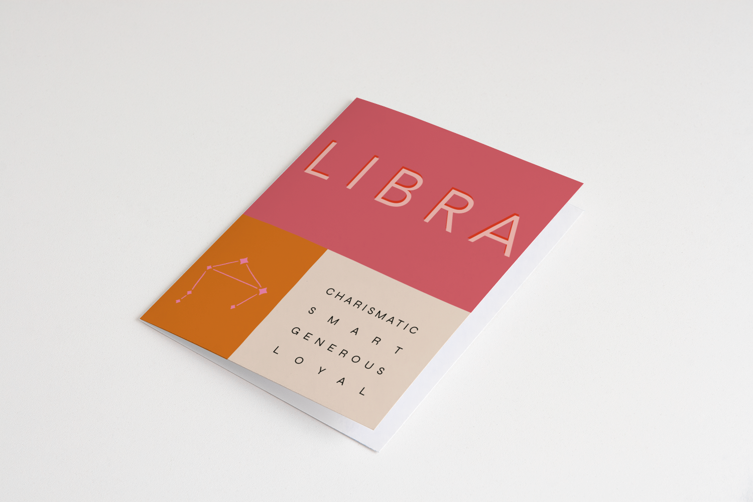 Libra Zodiac Card