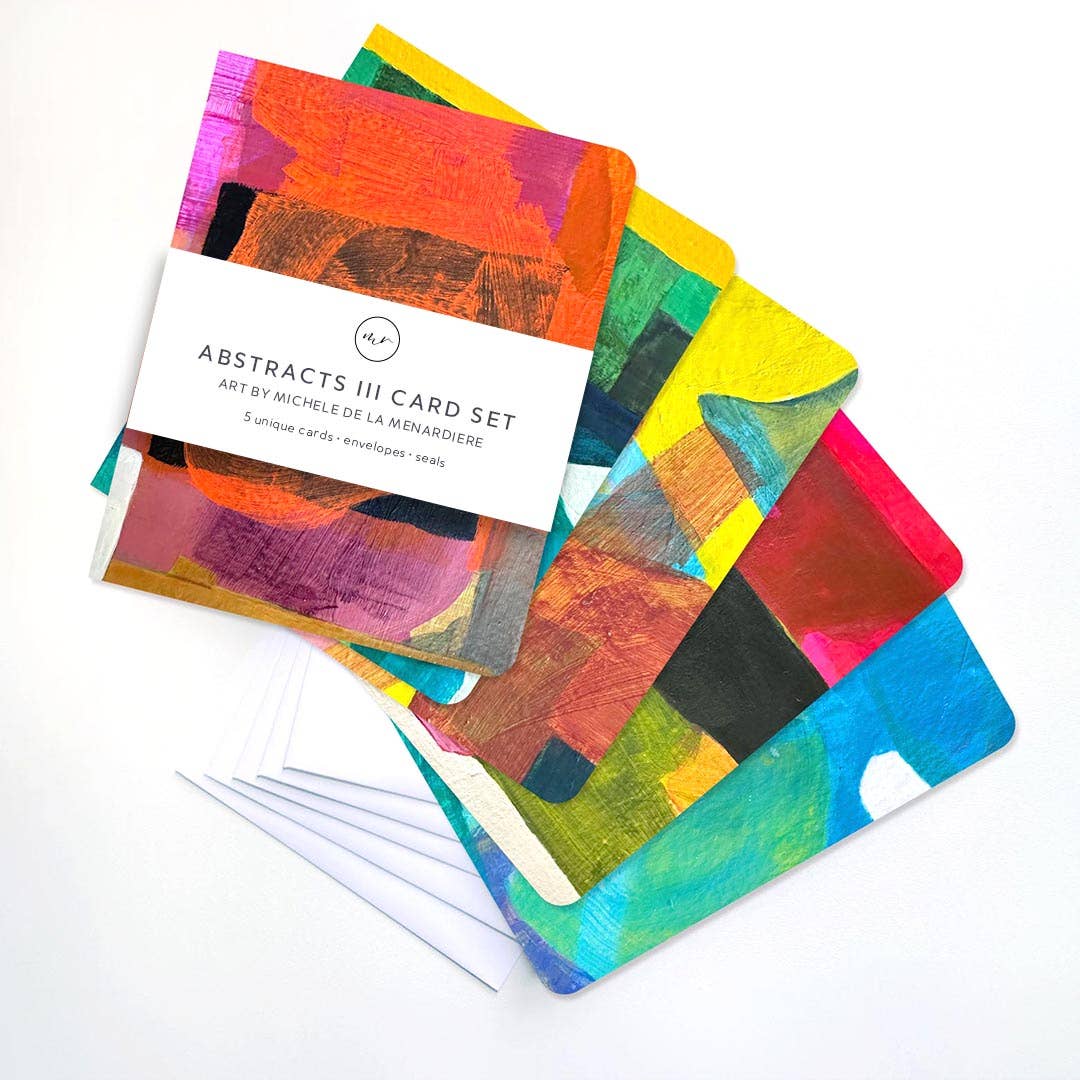 Vibrant Original Art Card Set - Abstracts III (Set of 5)