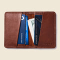 Leather Compact Bifold Wallet for Men - Chocolate