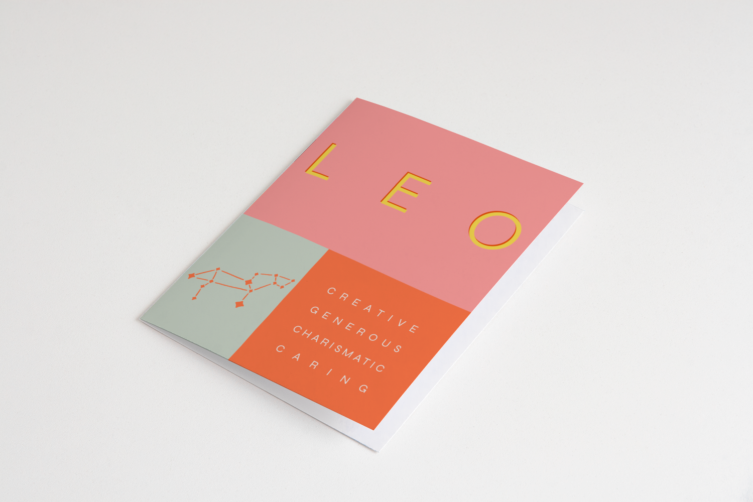 Leo Zodiac Card