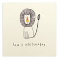 Birthday Lion Card – Handfinished UK Real Pencil Shavings