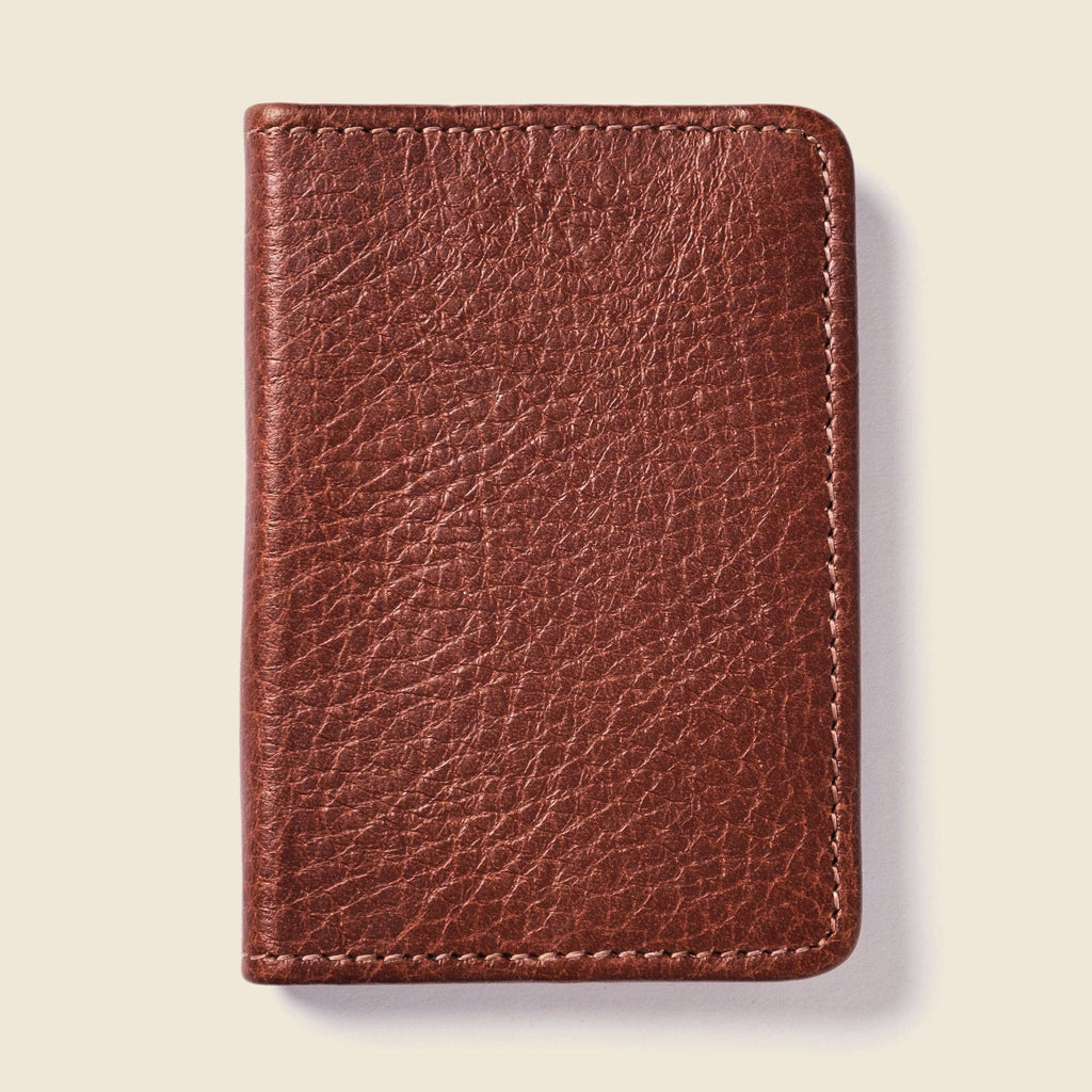 Leather Compact Bifold Wallet for Men - Chocolate