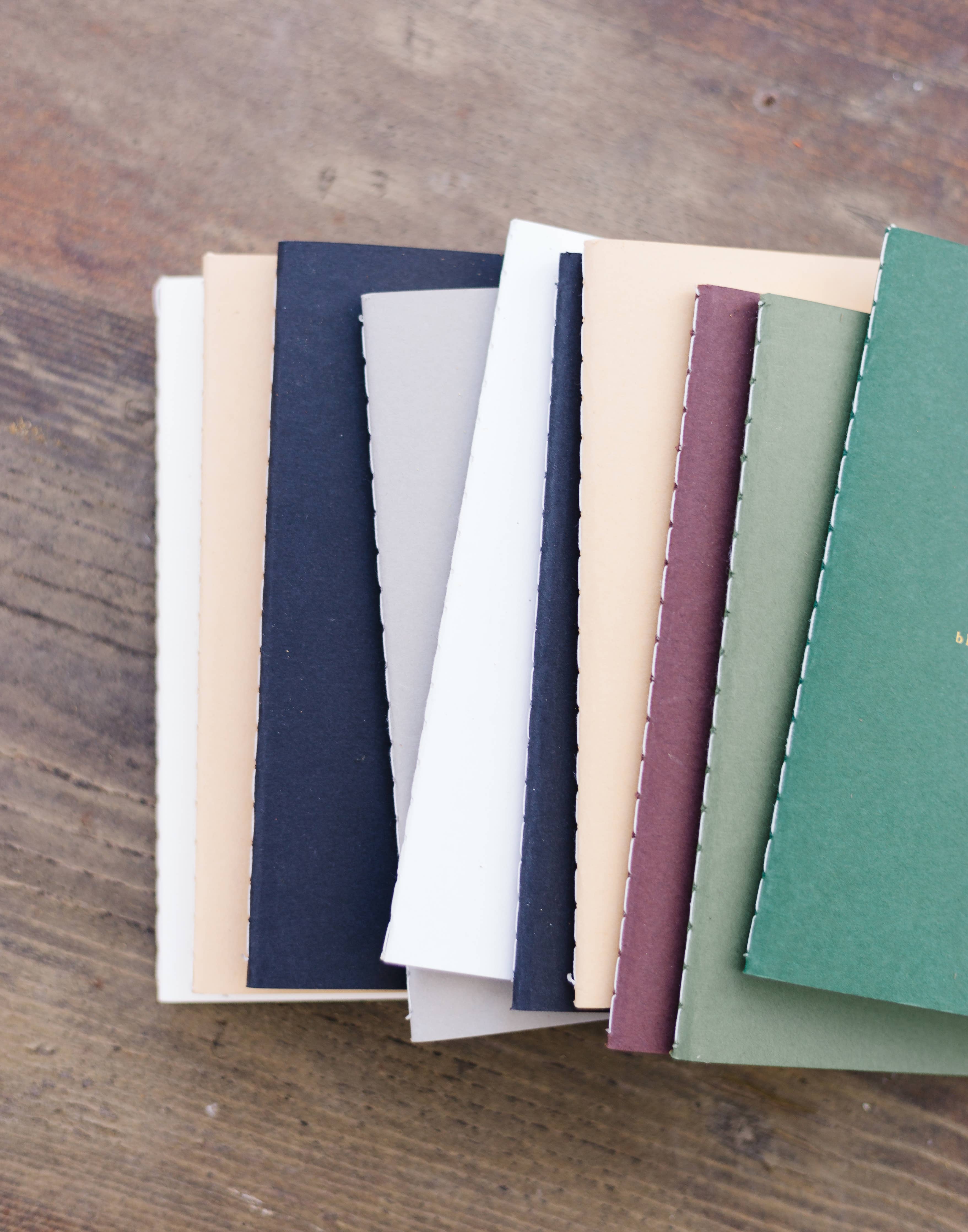 Blank Mini Saddle Stitch Notebooks | Stitched Booklets: Kraft