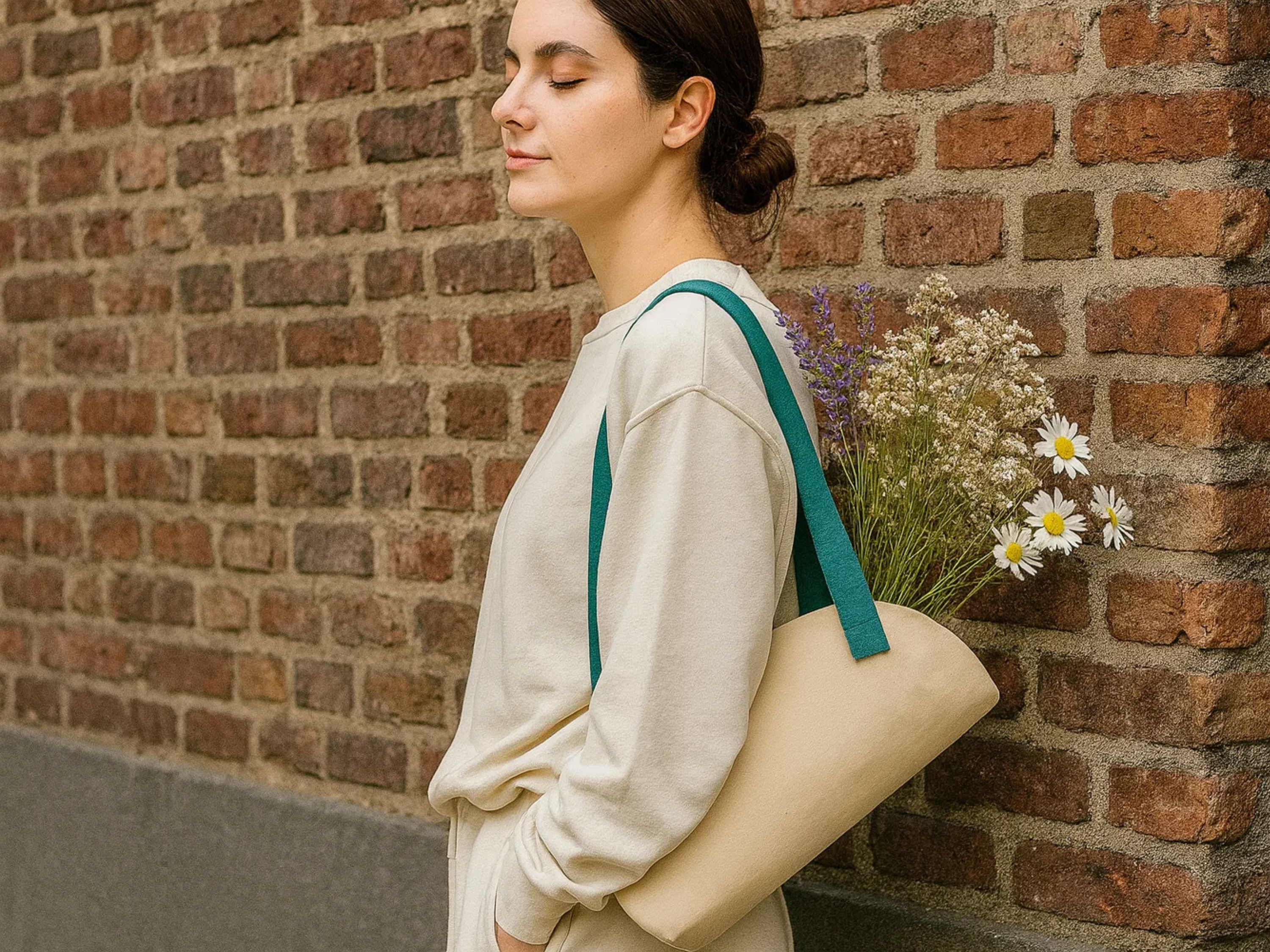 Canvas Flower Tote | Canvas Bouquet Bag | Unbranded