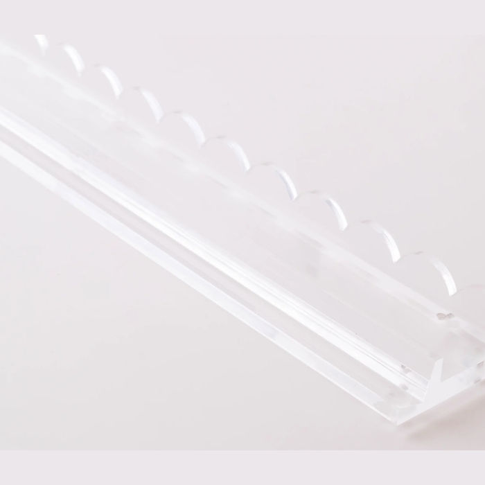 20" Clear Acrylic Scalloped Mahjong Rack & Pushers | Premium American Mahjong Rack Set