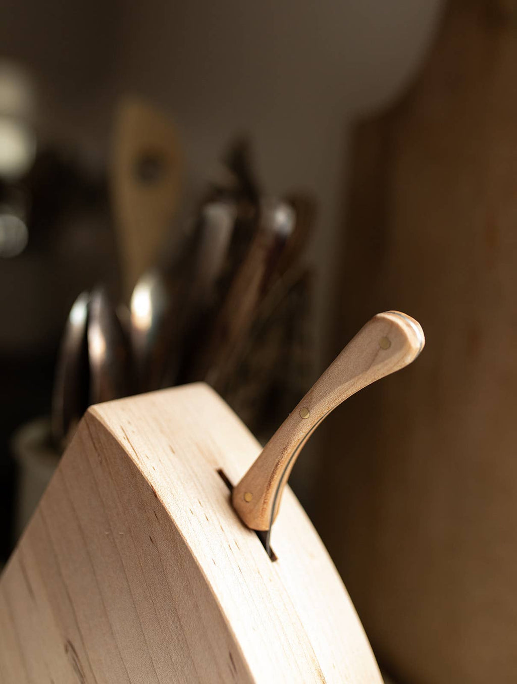 The Cheese Block with Hand Forged Spreader